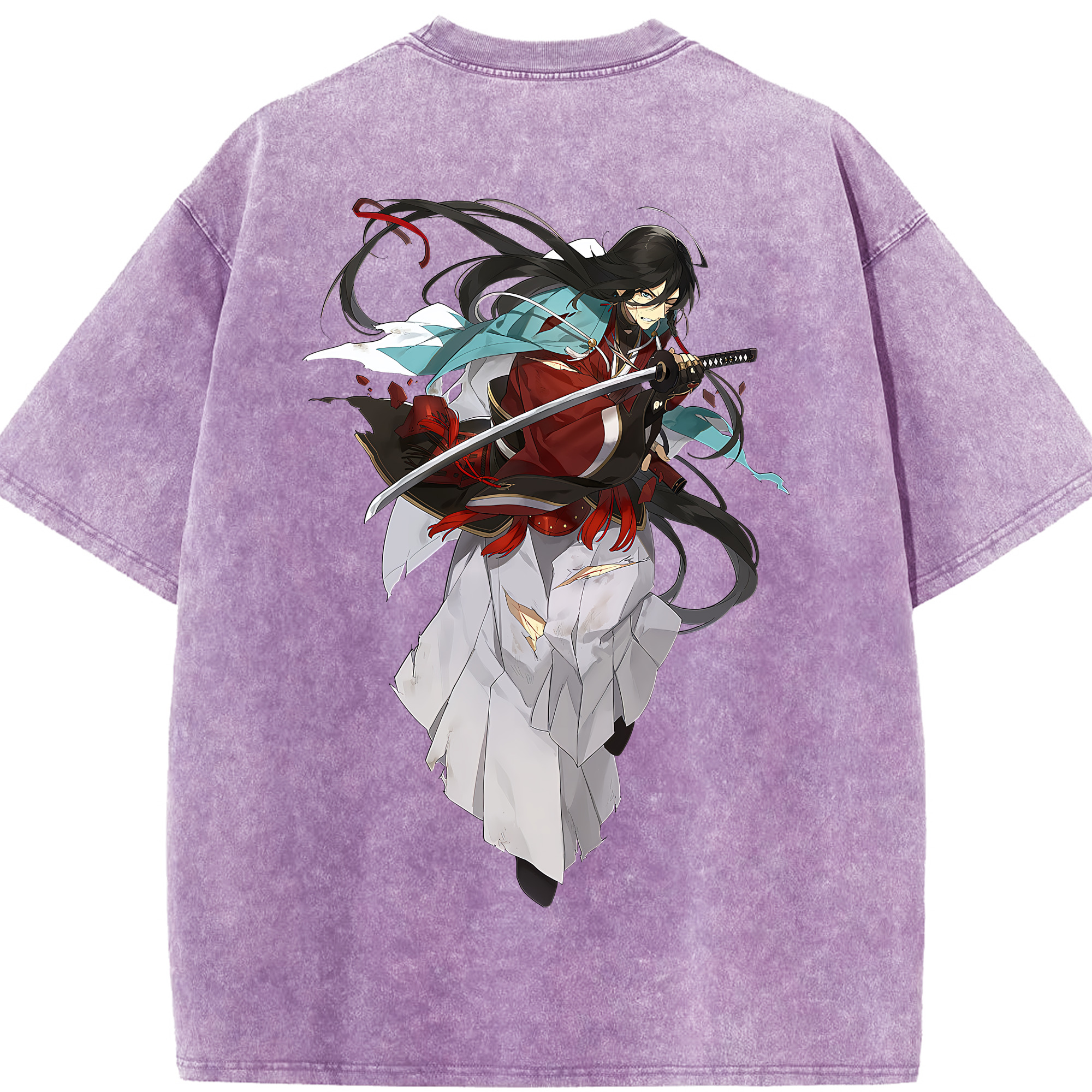 （画像用） 刀剣乱舞 Touken Ranbu 綿100% ヴィンテージ風 半袖Tシャツ（背面プリント）