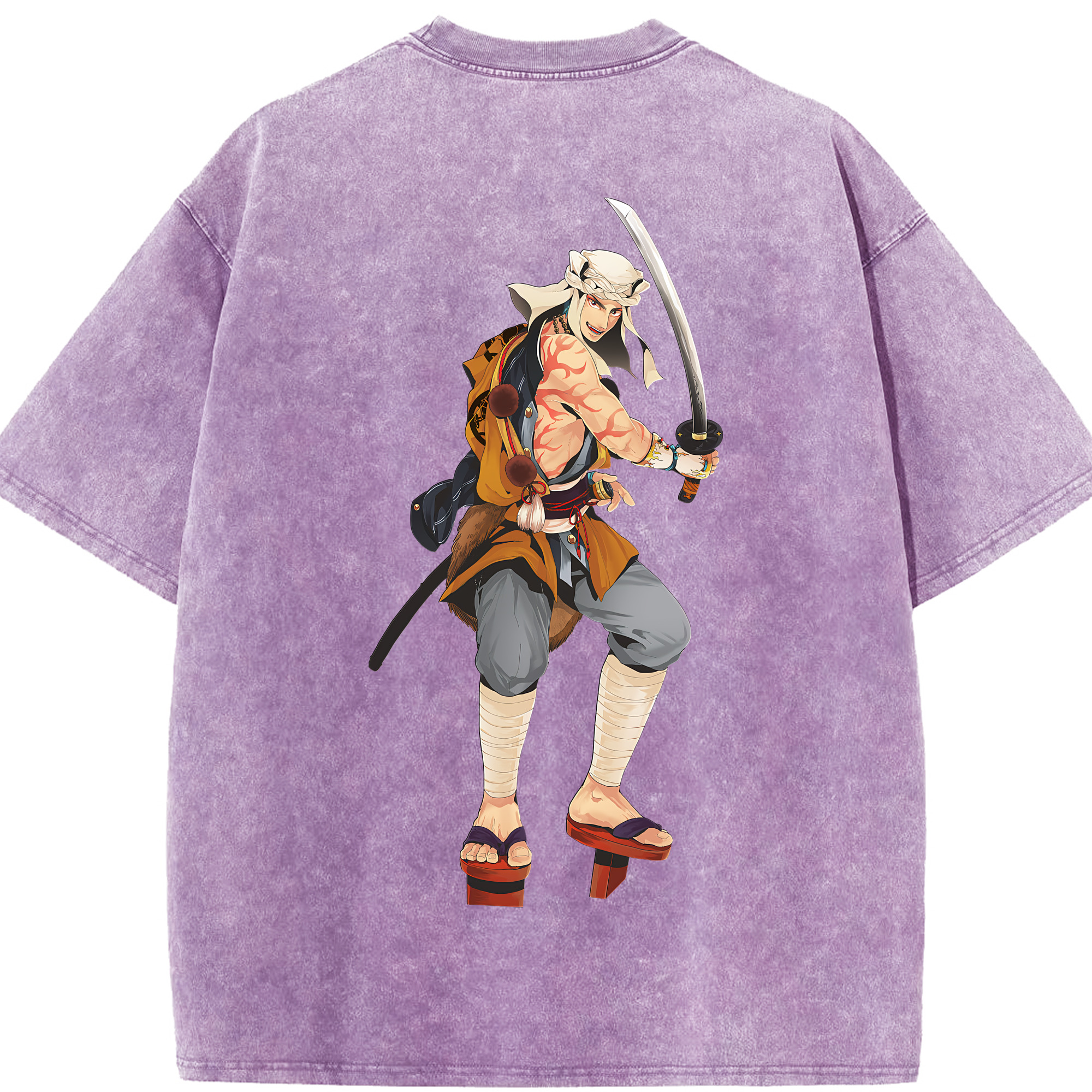 （画像用） 刀剣乱舞 Touken Ranbu 綿100% ヴィンテージ風 半袖Tシャツ（背面プリント）