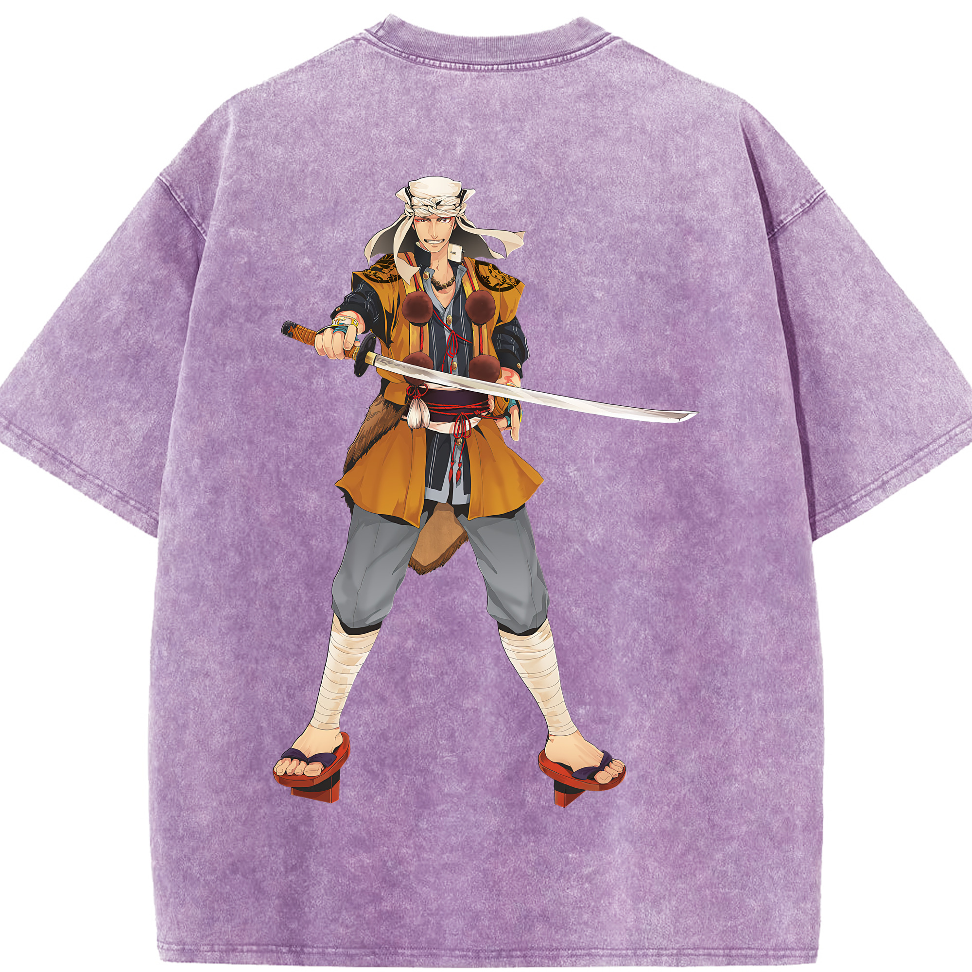 （画像用） 刀剣乱舞 Touken Ranbu 綿100% ヴィンテージ風 半袖Tシャツ（背面プリント）