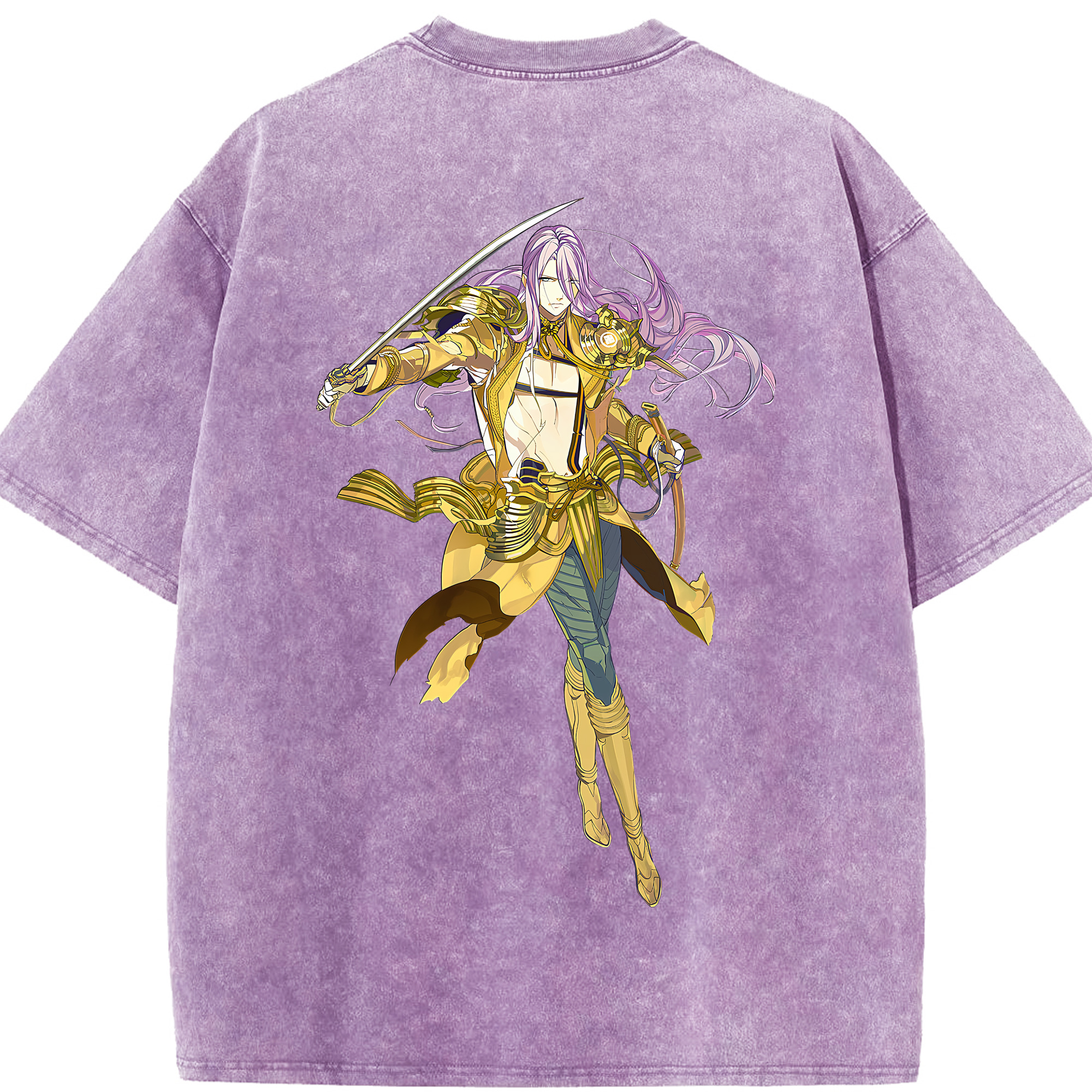 （画像用） 刀剣乱舞 Touken Ranbu 綿100% ヴィンテージ風 半袖Tシャツ（背面プリント）