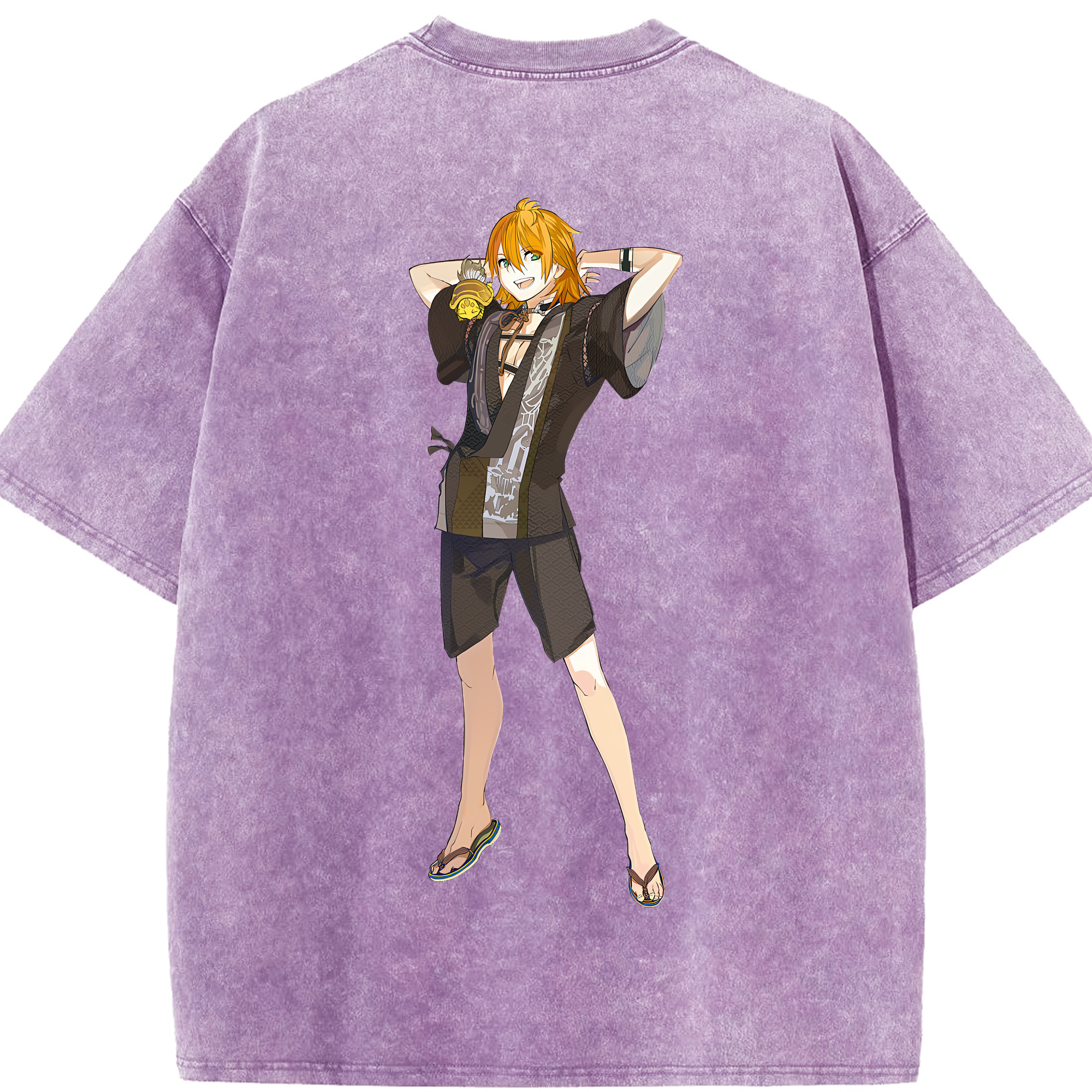 （画像用） 刀剣乱舞 Touken Ranbu 綿100% ヴィンテージ風 半袖Tシャツ（背面プリント）