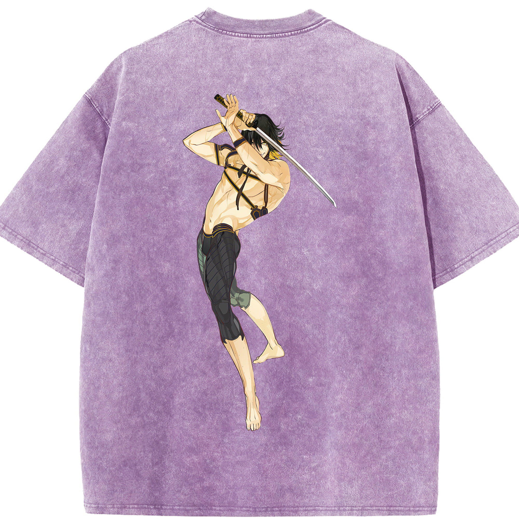 （画像用） 刀剣乱舞 Touken Ranbu 綿100% ヴィンテージ風 半袖Tシャツ（背面プリント）