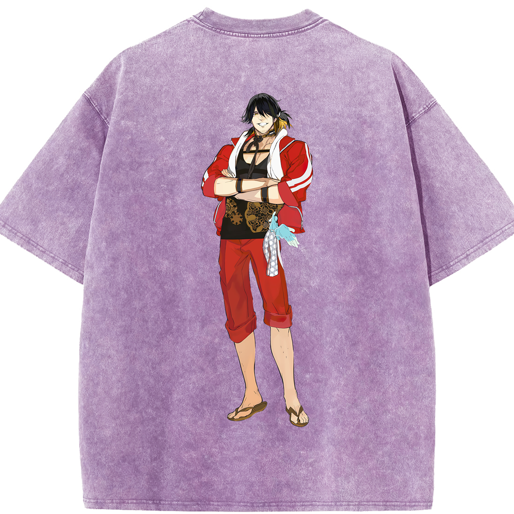 （画像用） 刀剣乱舞 Touken Ranbu 綿100% ヴィンテージ風 半袖Tシャツ（背面プリント）