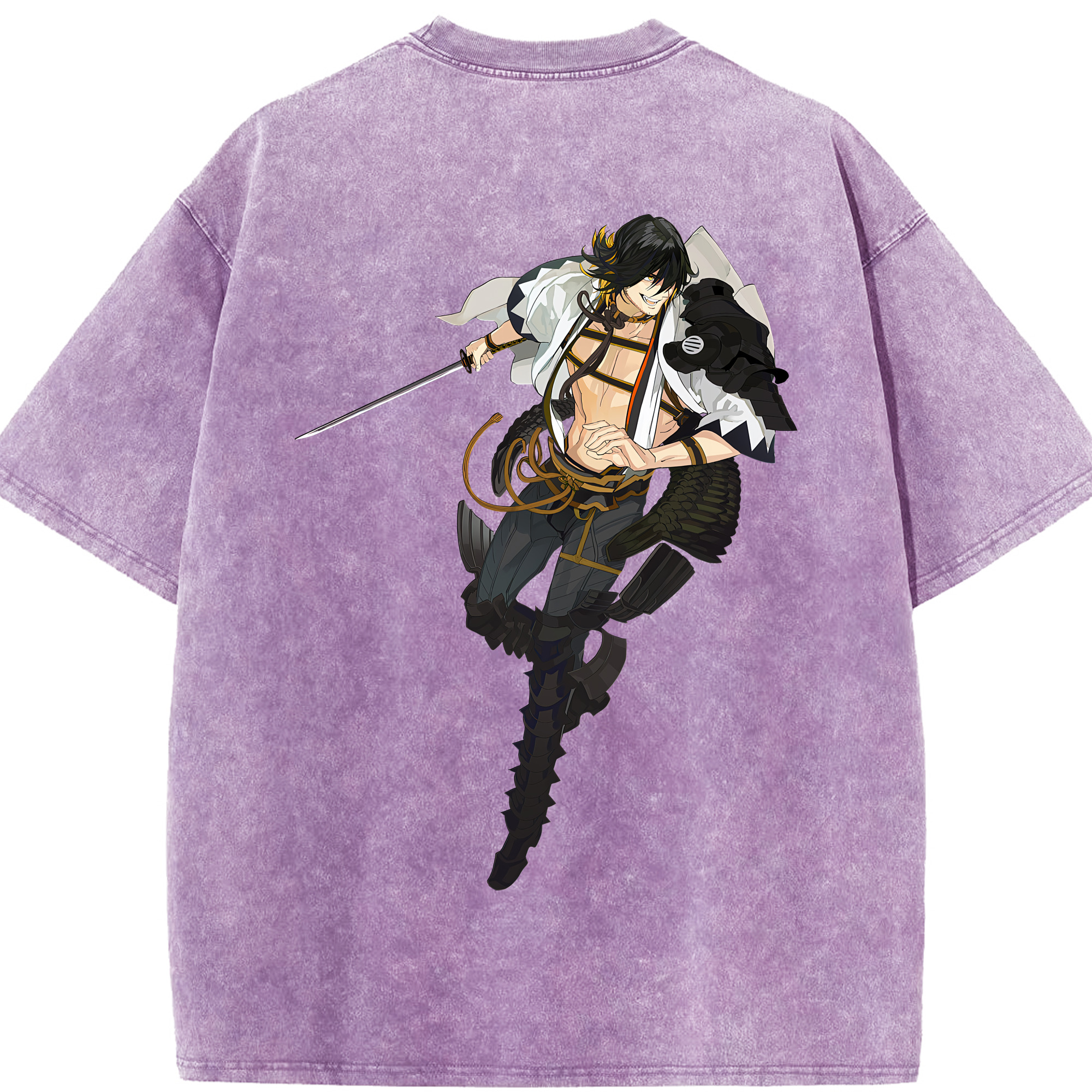 （画像用） 刀剣乱舞 Touken Ranbu 綿100% ヴィンテージ風 半袖Tシャツ（背面プリント）