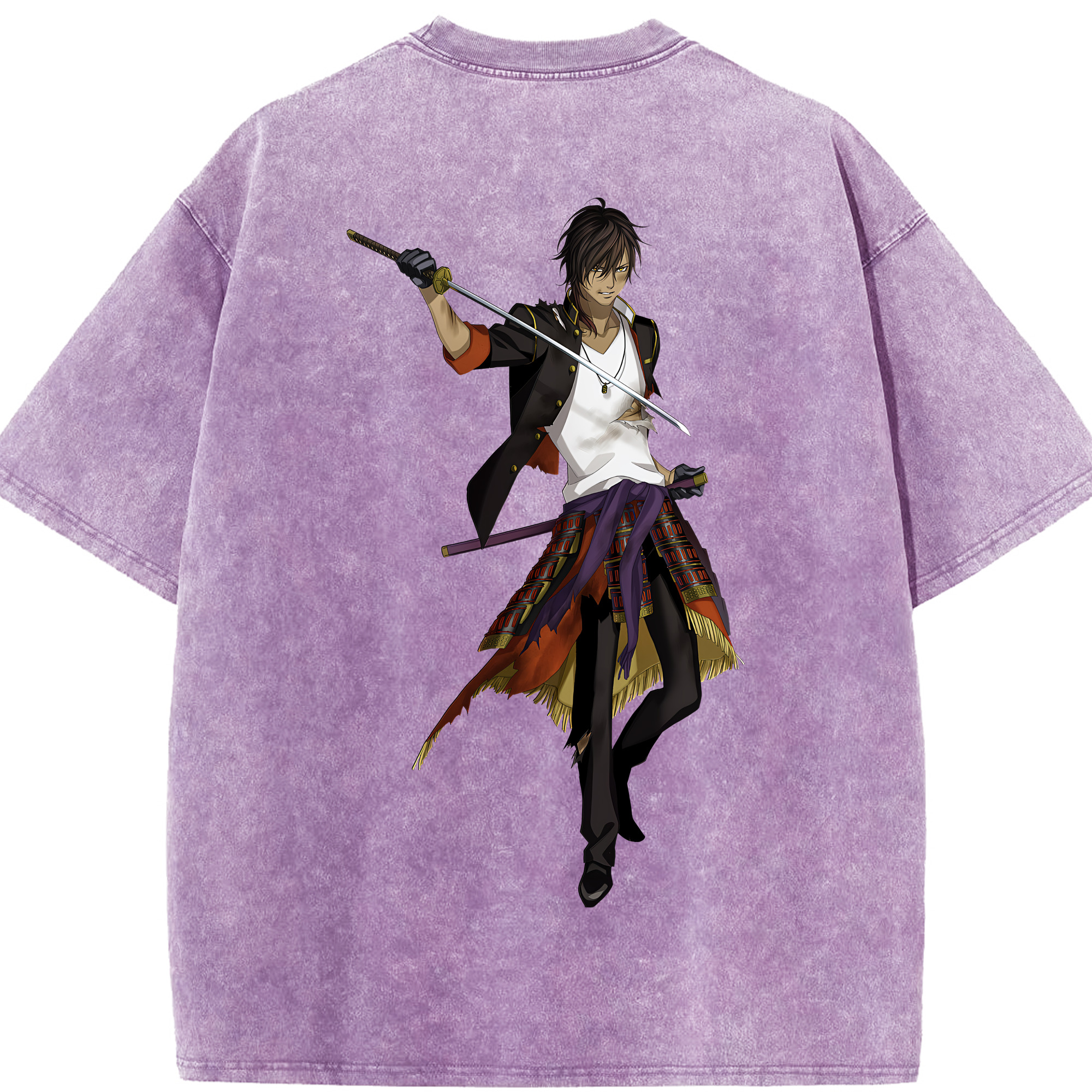 （画像用） 刀剣乱舞 Touken Ranbu 綿100% ヴィンテージ風 半袖Tシャツ（背面プリント）