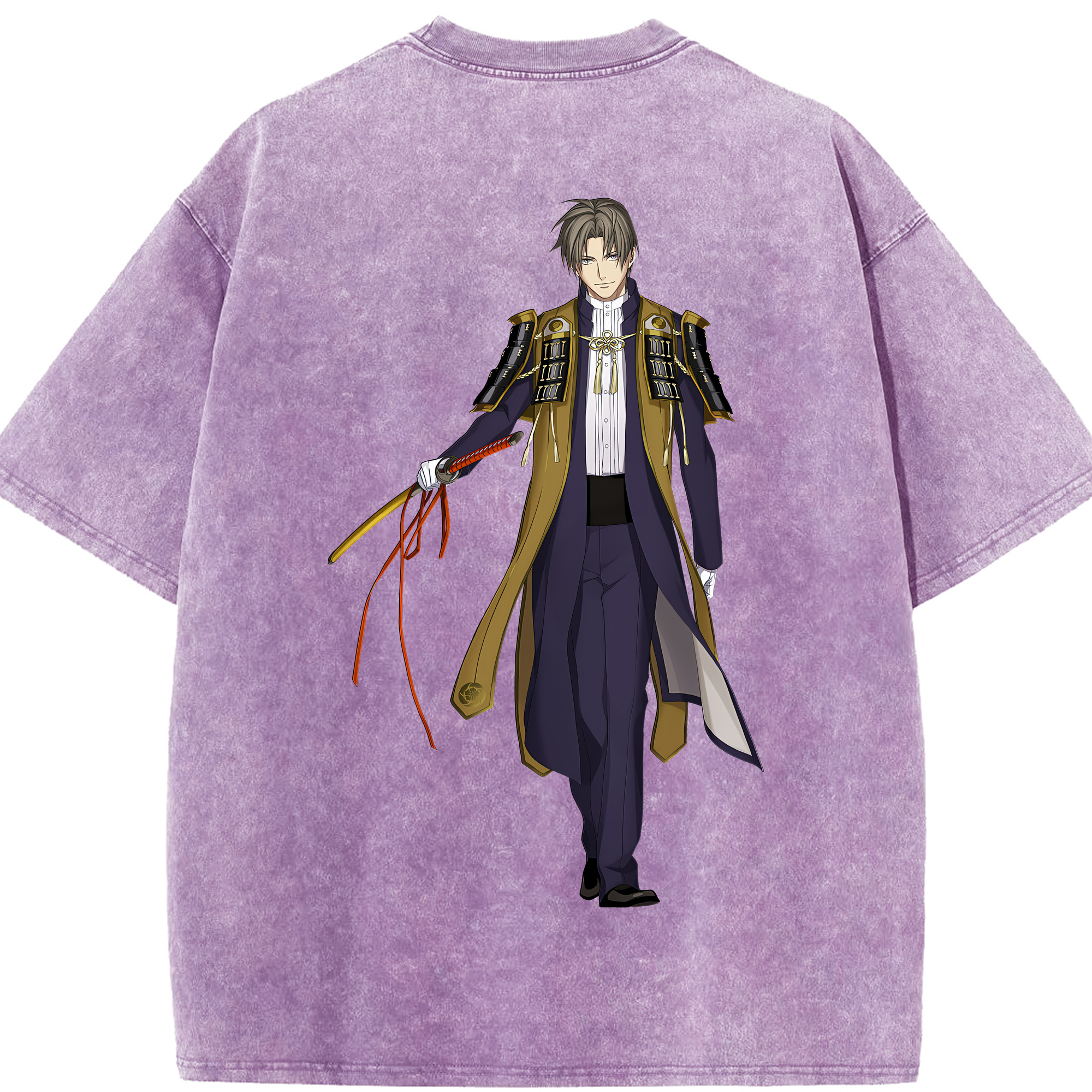 （画像用） 刀剣乱舞 Touken Ranbu 綿100% ヴィンテージ風 半袖Tシャツ（背面プリント）