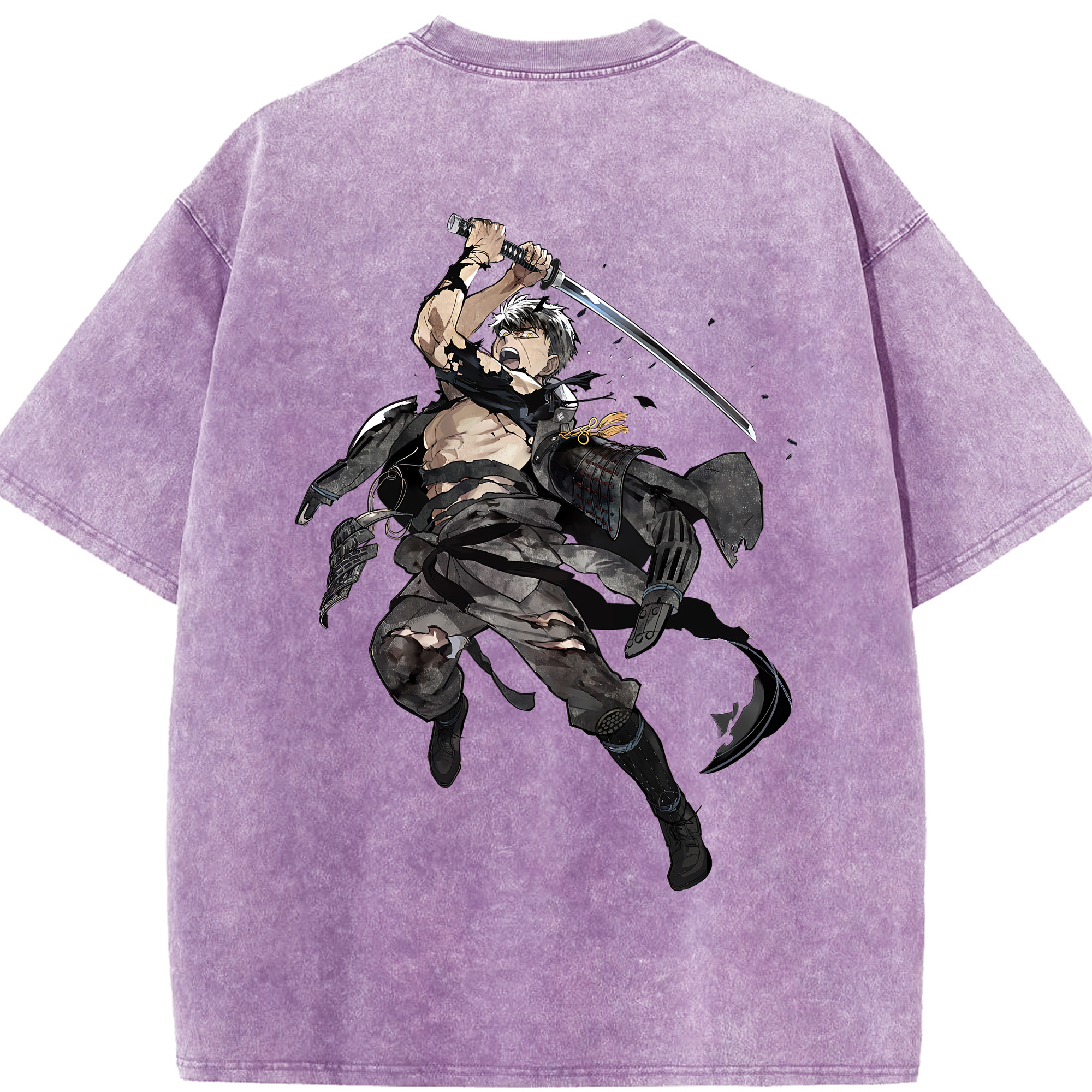 （画像用） 刀剣乱舞 Touken Ranbu 綿100% ヴィンテージ風 半袖Tシャツ（背面プリント）