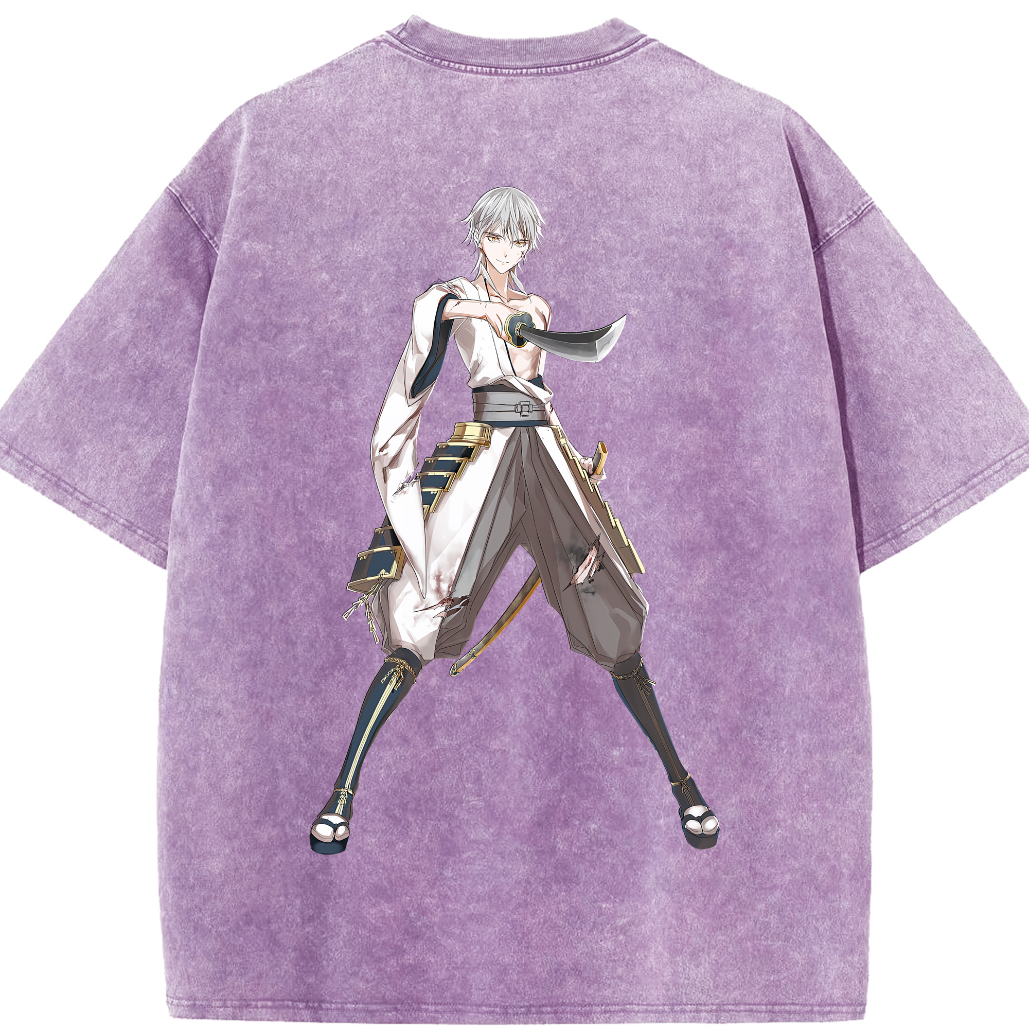 （画像用） 刀剣乱舞 Touken Ranbu 綿100% ヴィンテージ風 半袖Tシャツ（背面プリント）
