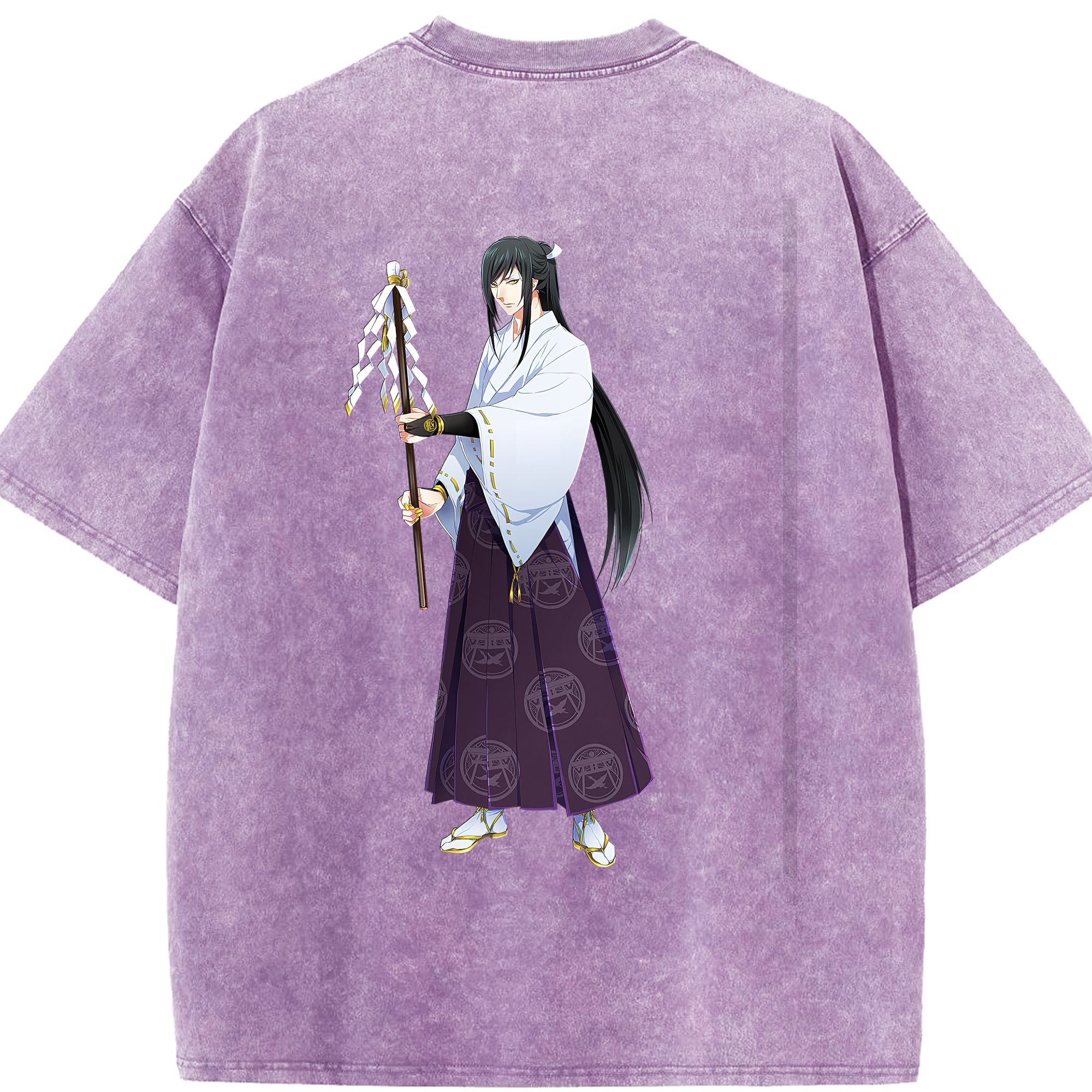 （画像用） 刀剣乱舞 Touken Ranbu 綿100% ヴィンテージ風 半袖Tシャツ（背面プリント）