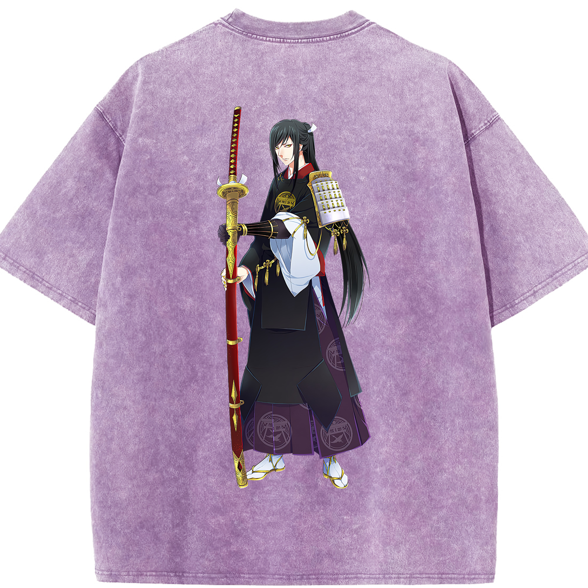 （画像用） 刀剣乱舞 Touken Ranbu 綿100% ヴィンテージ風 半袖Tシャツ（背面プリント）