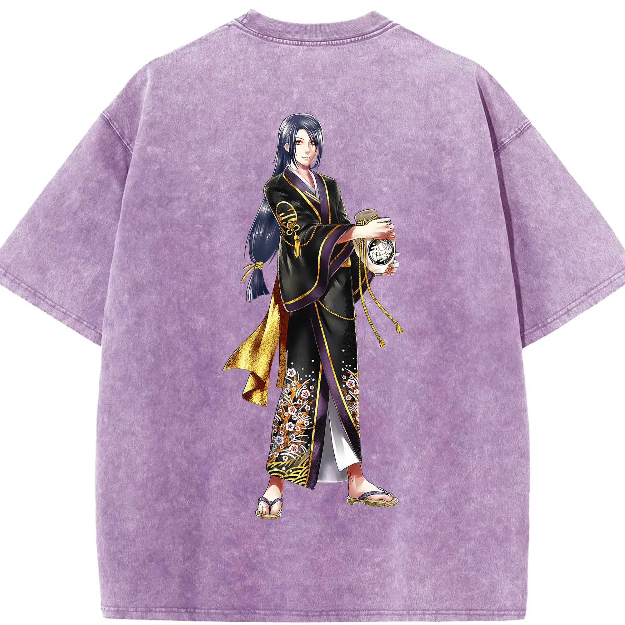 （画像用） 刀剣乱舞 Touken Ranbu 綿100% ヴィンテージ風 半袖Tシャツ（背面プリント）