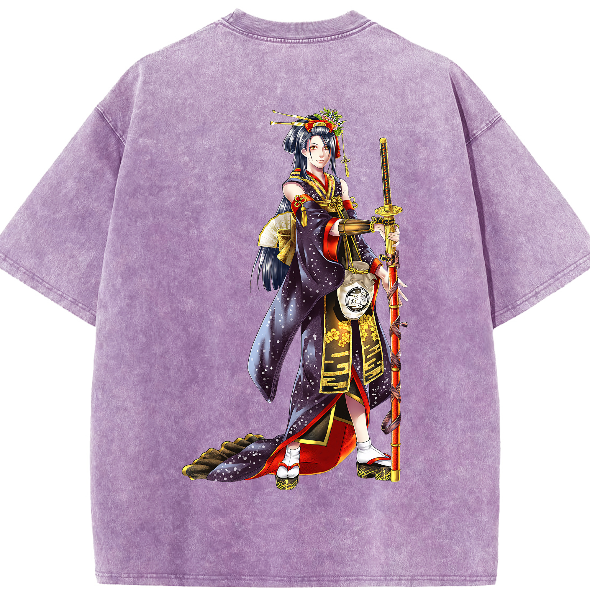（画像用） 刀剣乱舞 Touken Ranbu 綿100% ヴィンテージ風 半袖Tシャツ（背面プリント）