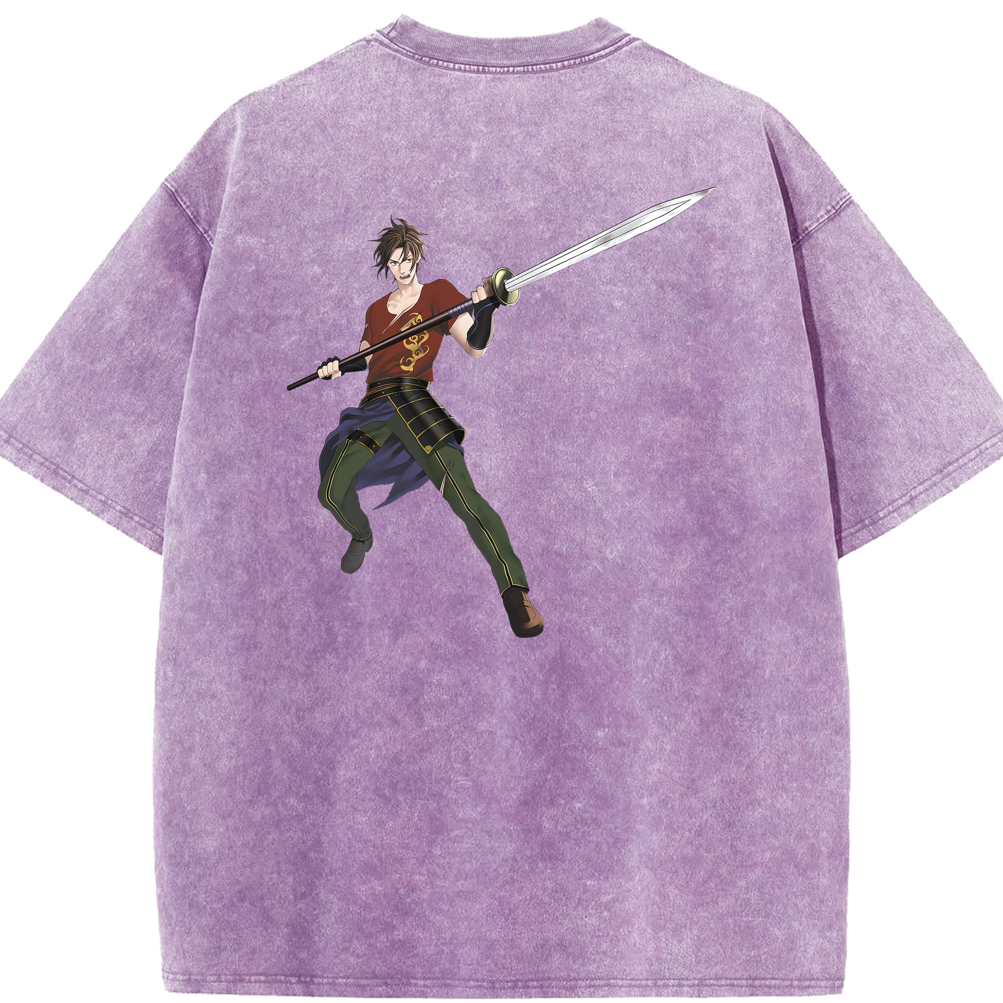 （画像用） 刀剣乱舞 Touken Ranbu 綿100% ヴィンテージ風 半袖Tシャツ（背面プリント）