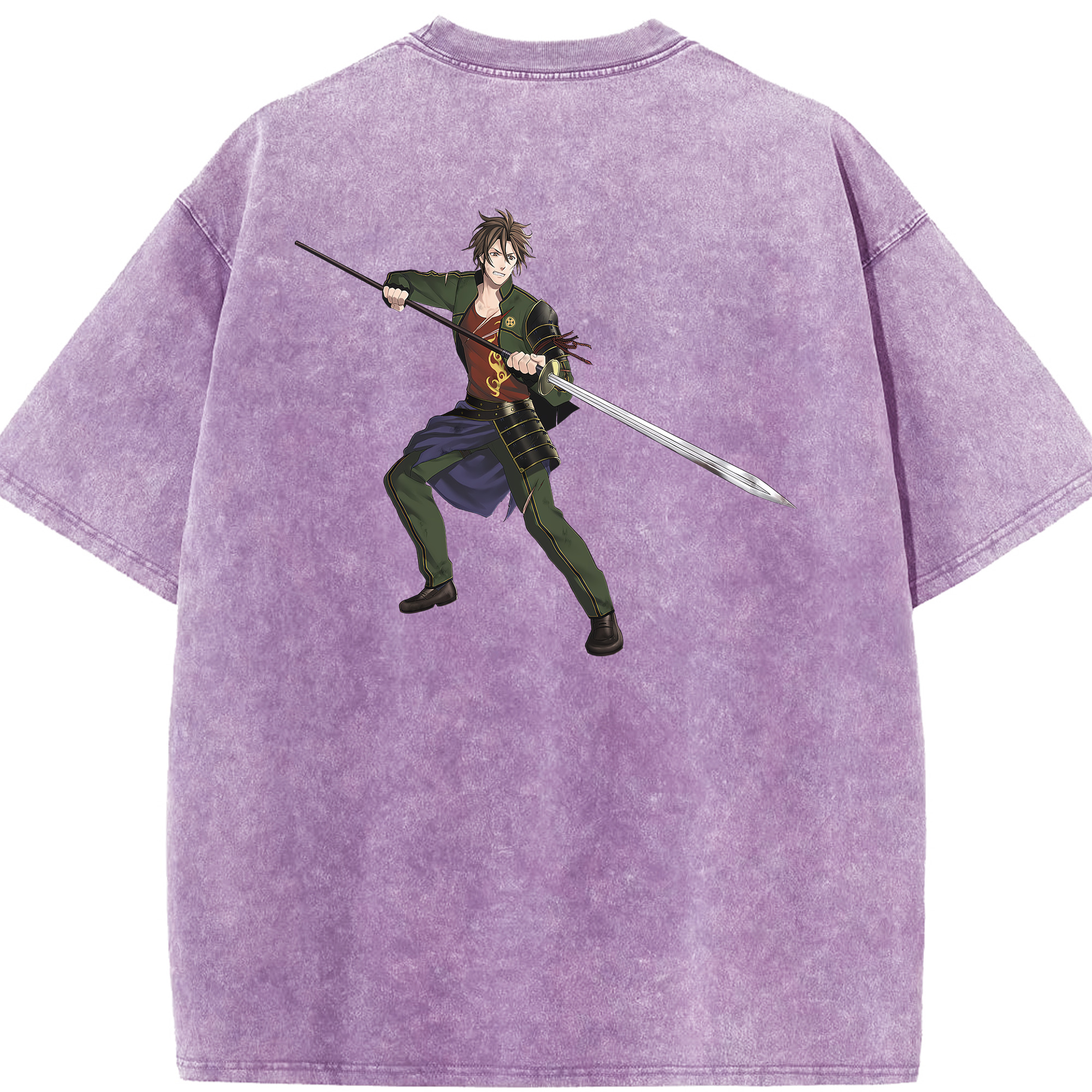 （画像用） 刀剣乱舞 Touken Ranbu 綿100% ヴィンテージ風 半袖Tシャツ（背面プリント）