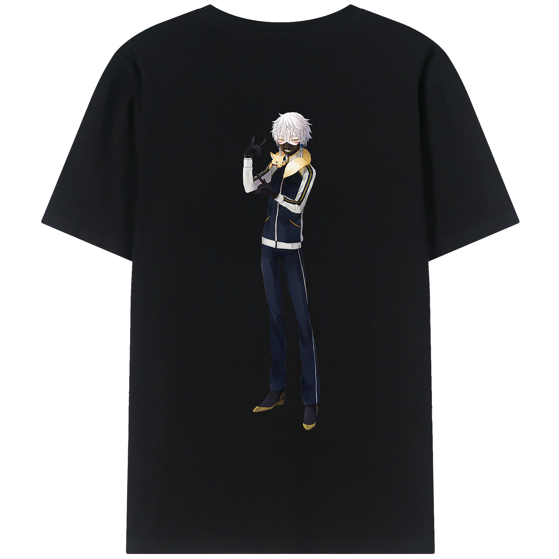 （画像用） 刀剣乱舞 Touken Ranbu 綿100％ メンズ半袖Tシャツ（バックプリント） 通気性