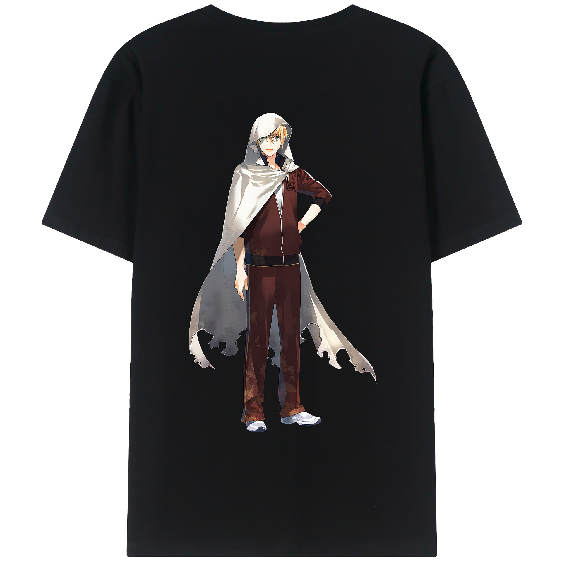 （画像用） 刀剣乱舞 Touken Ranbu 綿100％ メンズ半袖Tシャツ（バックプリント） 通気性