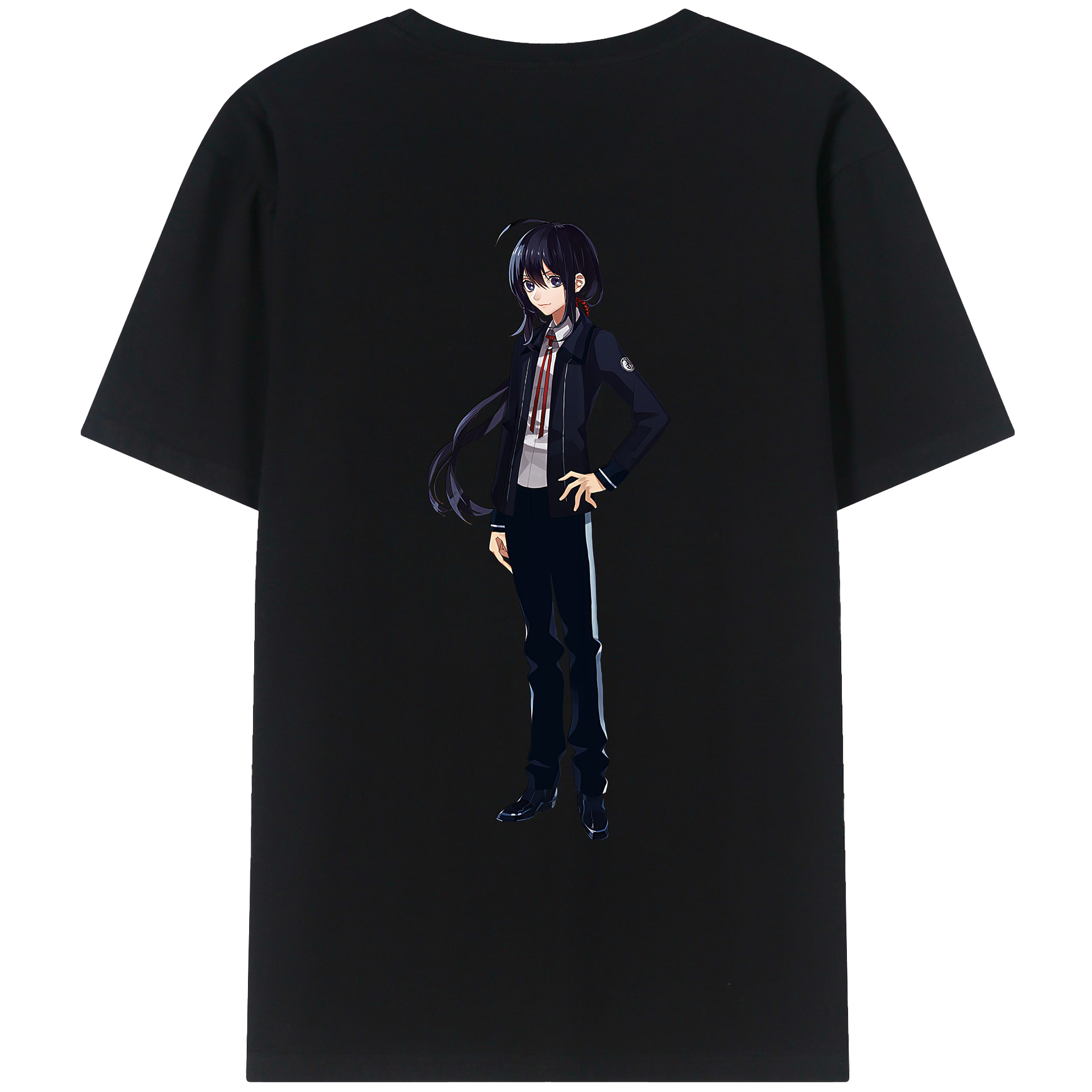（画像用） 刀剣乱舞 Touken Ranbu 綿100％ メンズ半袖Tシャツ（バックプリント） 通気性