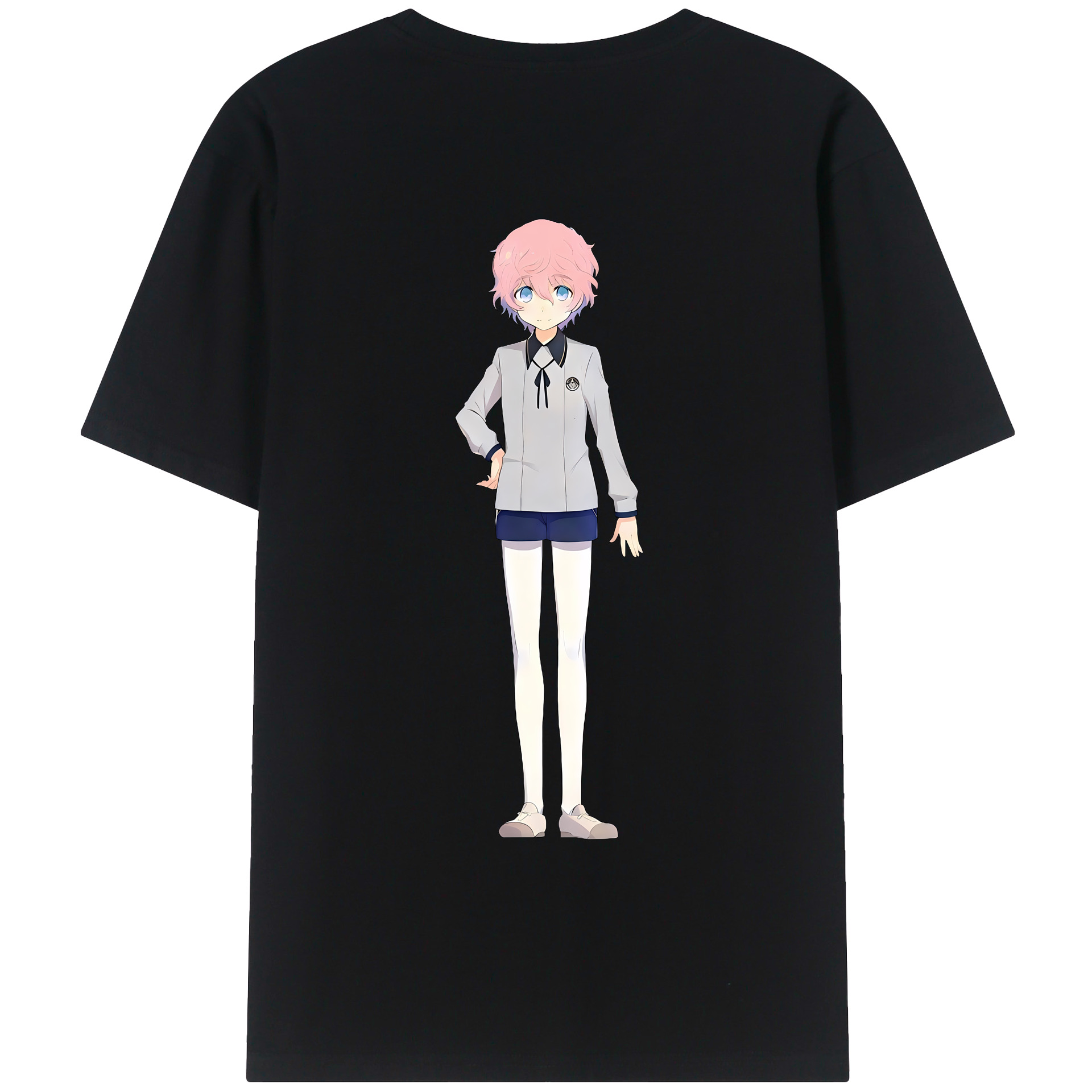 （画像用） 刀剣乱舞 Touken Ranbu 綿100％ メンズ半袖Tシャツ（バックプリント） 通気性