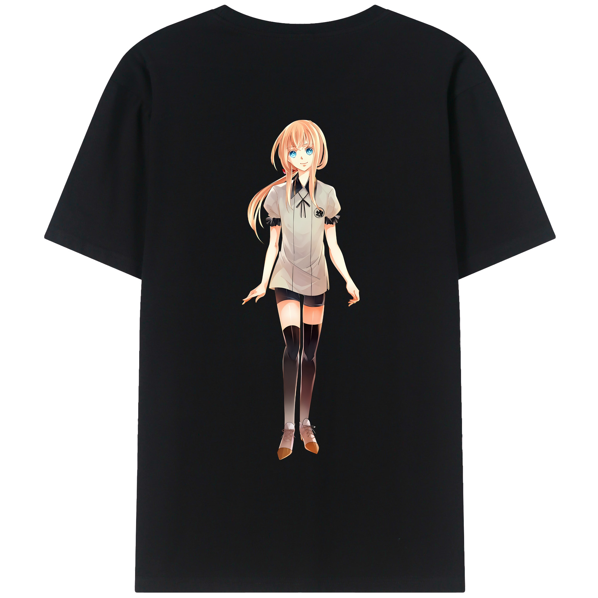 （画像用） 刀剣乱舞 Touken Ranbu 綿100％ メンズ半袖Tシャツ（バックプリント） 通気性