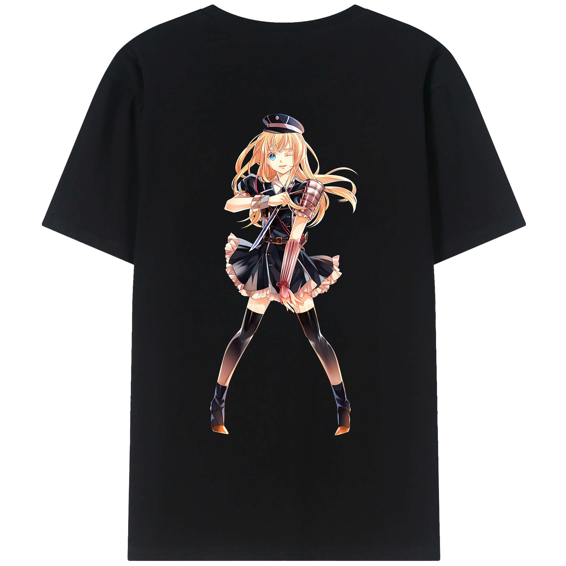 （画像用） 刀剣乱舞 Touken Ranbu 綿100％ メンズ半袖Tシャツ（バックプリント） 通気性