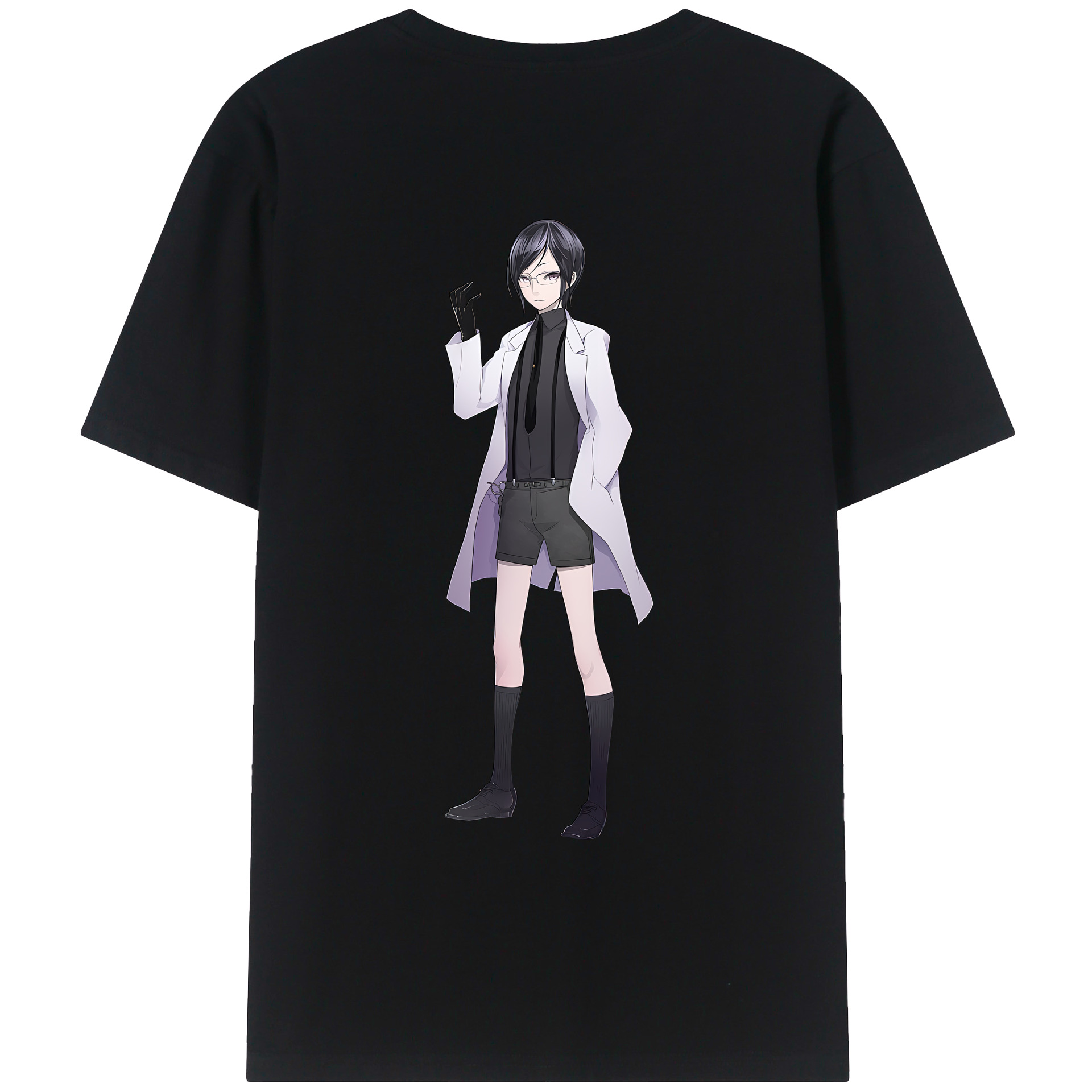 （画像用） 刀剣乱舞 Touken Ranbu 綿100％ メンズ半袖Tシャツ（バックプリント） 通気性