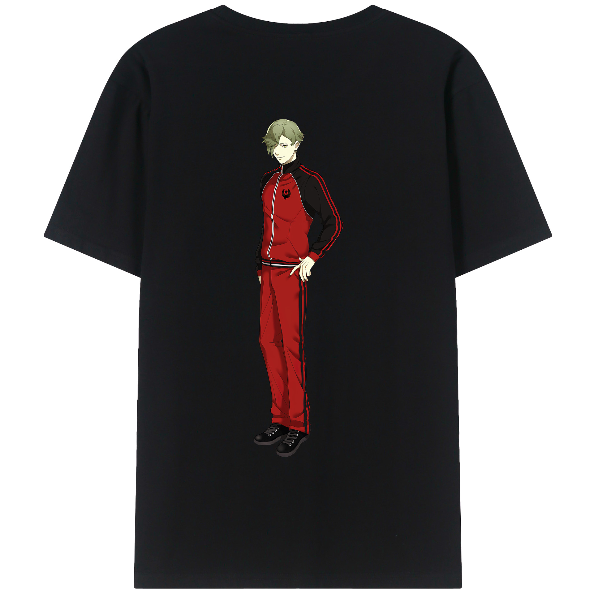 （画像用） 刀剣乱舞 Touken Ranbu 綿100％ メンズ半袖Tシャツ（バックプリント） 通気性