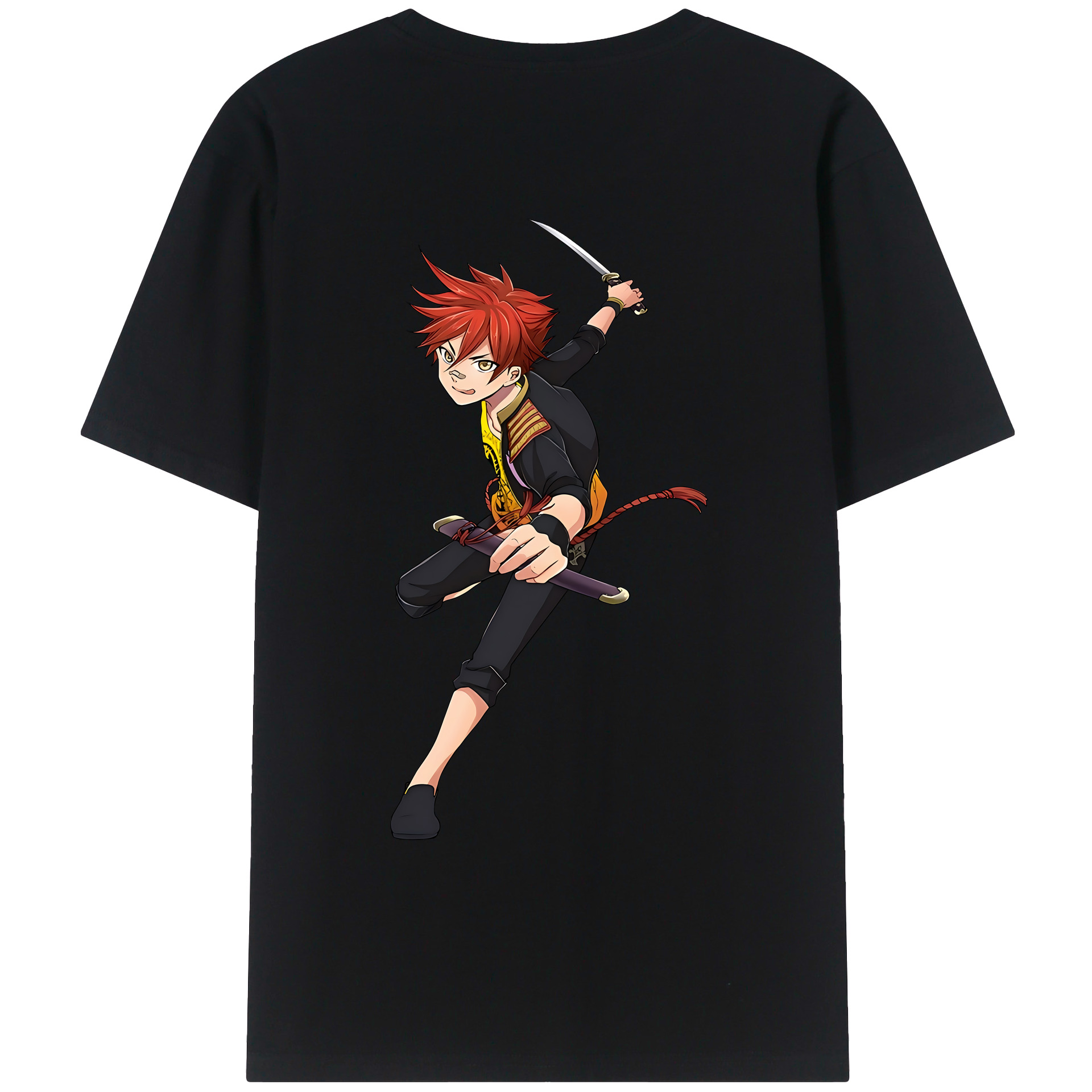（画像用） 刀剣乱舞 Touken Ranbu 綿100％ メンズ半袖Tシャツ（バックプリント） 通気性