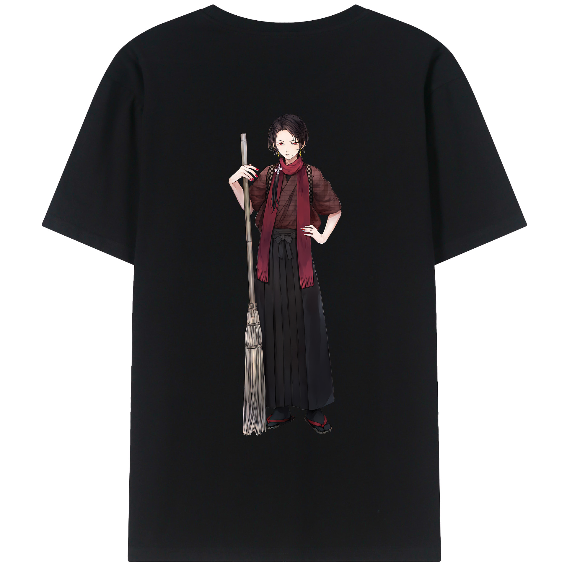 （画像用） 刀剣乱舞 Touken Ranbu 綿100％ メンズ半袖Tシャツ（バックプリント） 通気性