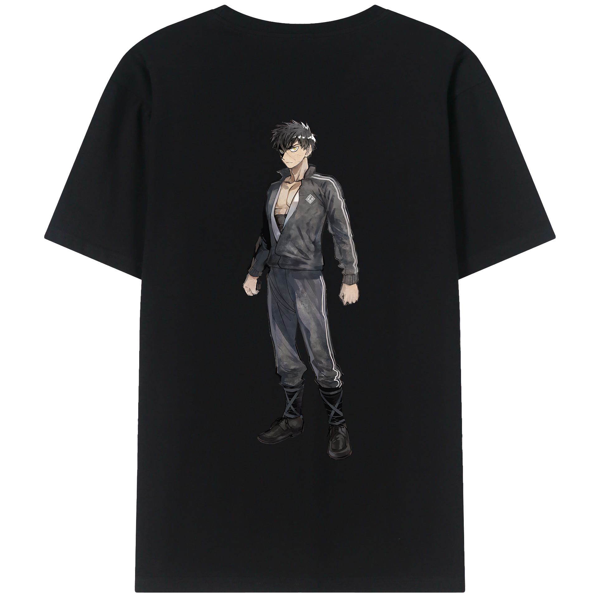 （画像用） 刀剣乱舞 Touken Ranbu 綿100％ メンズ半袖Tシャツ（バックプリント） 通気性