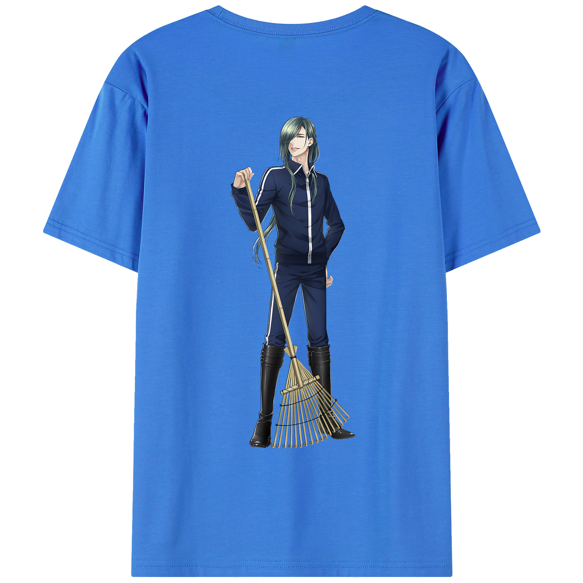 （画像用） 刀剣乱舞 Touken Ranbu 綿100％ メンズ半袖Tシャツ（バックプリント） 通気性