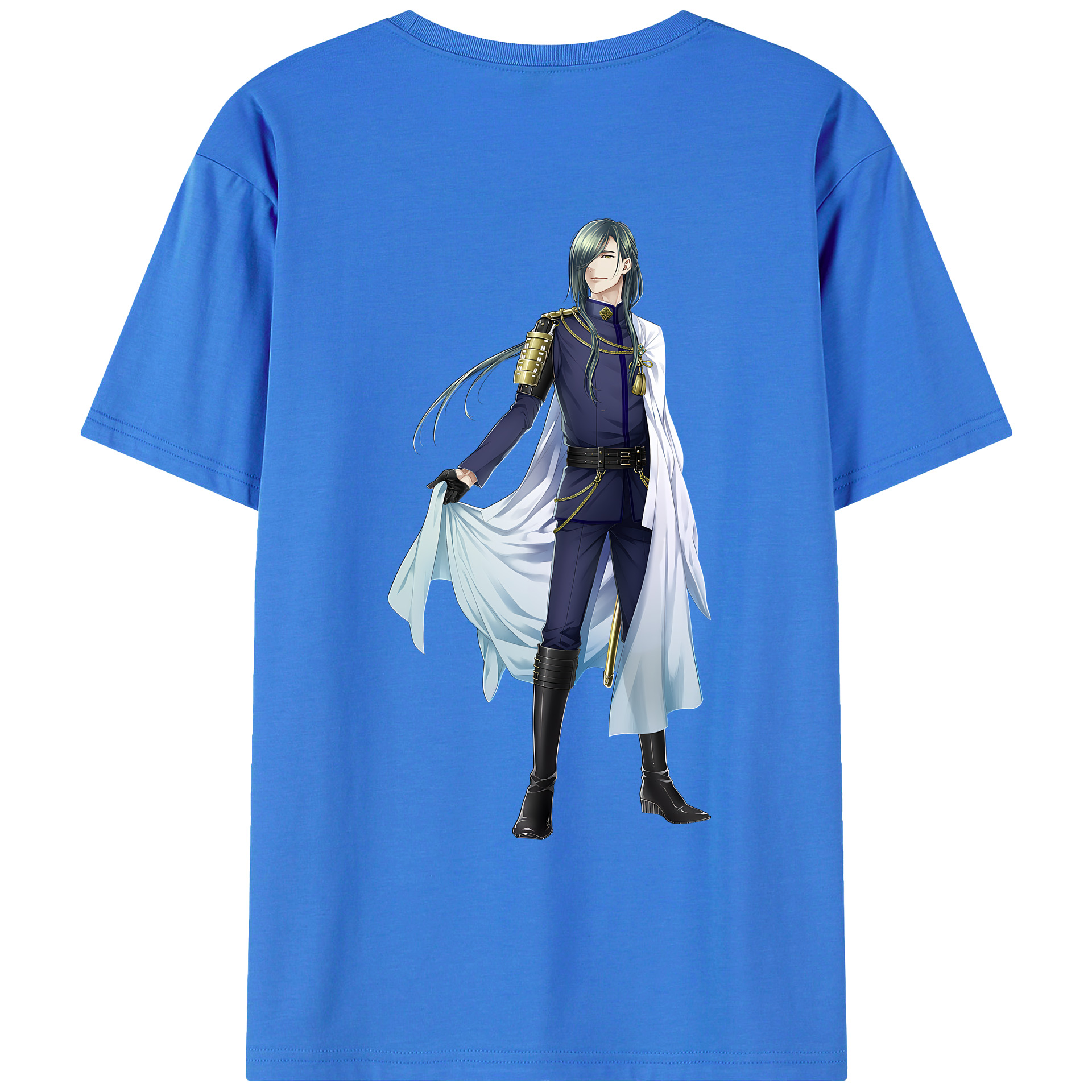 （画像用） 刀剣乱舞 Touken Ranbu 綿100％ メンズ半袖Tシャツ（バックプリント） 通気性