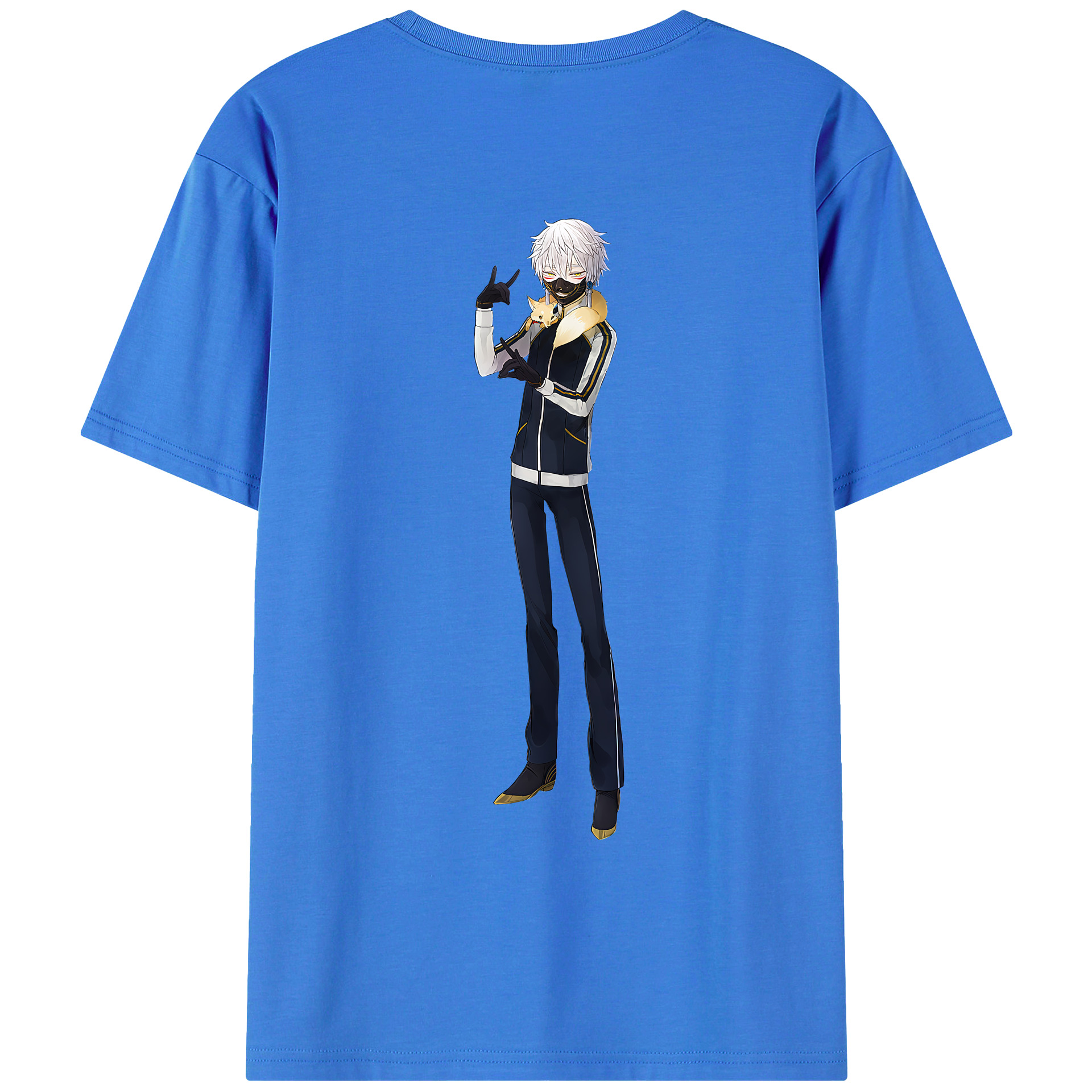 （画像用） 刀剣乱舞 Touken Ranbu 綿100％ メンズ半袖Tシャツ（バックプリント） 通気性
