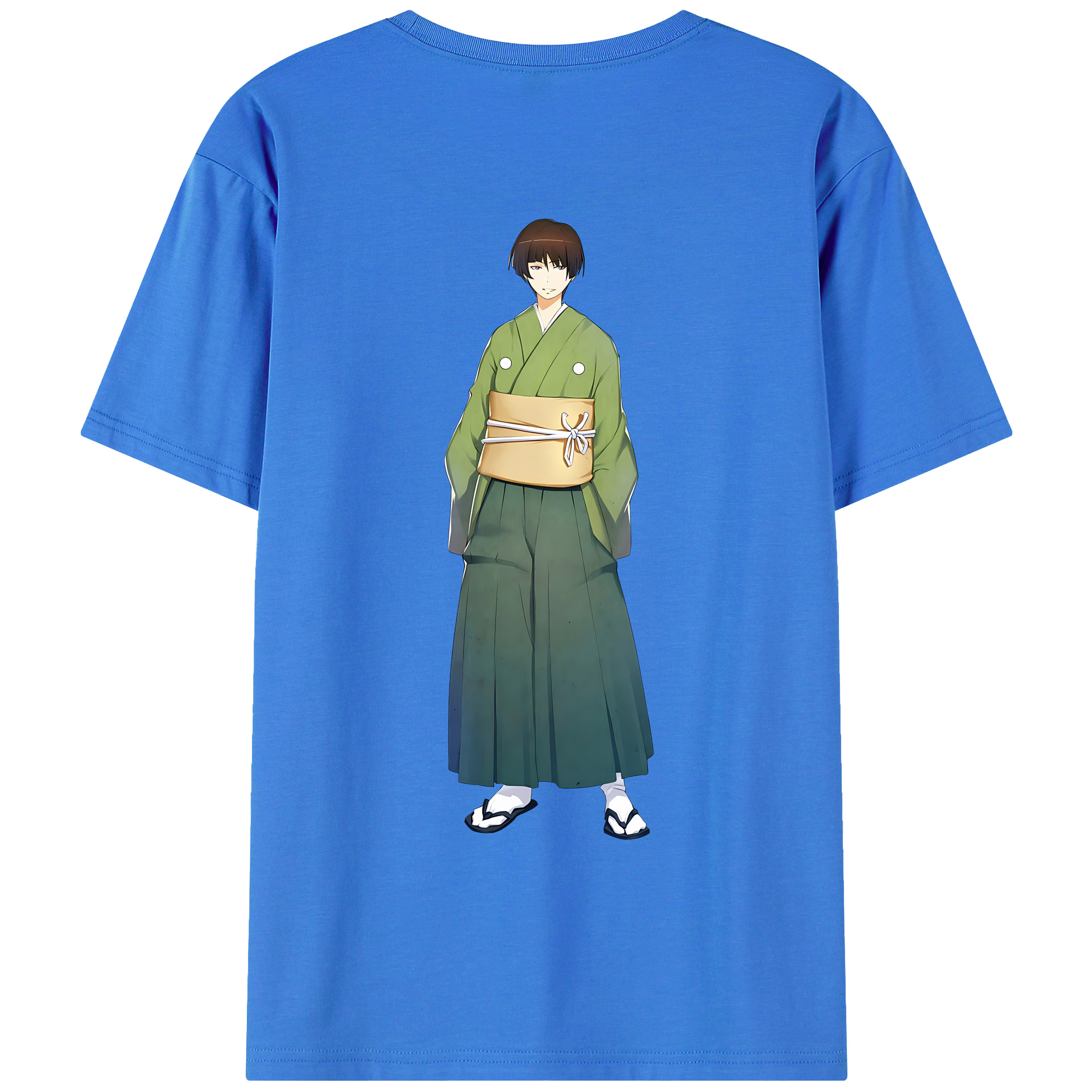 （画像用） 刀剣乱舞 Touken Ranbu 綿100％ メンズ半袖Tシャツ（バックプリント） 通気性