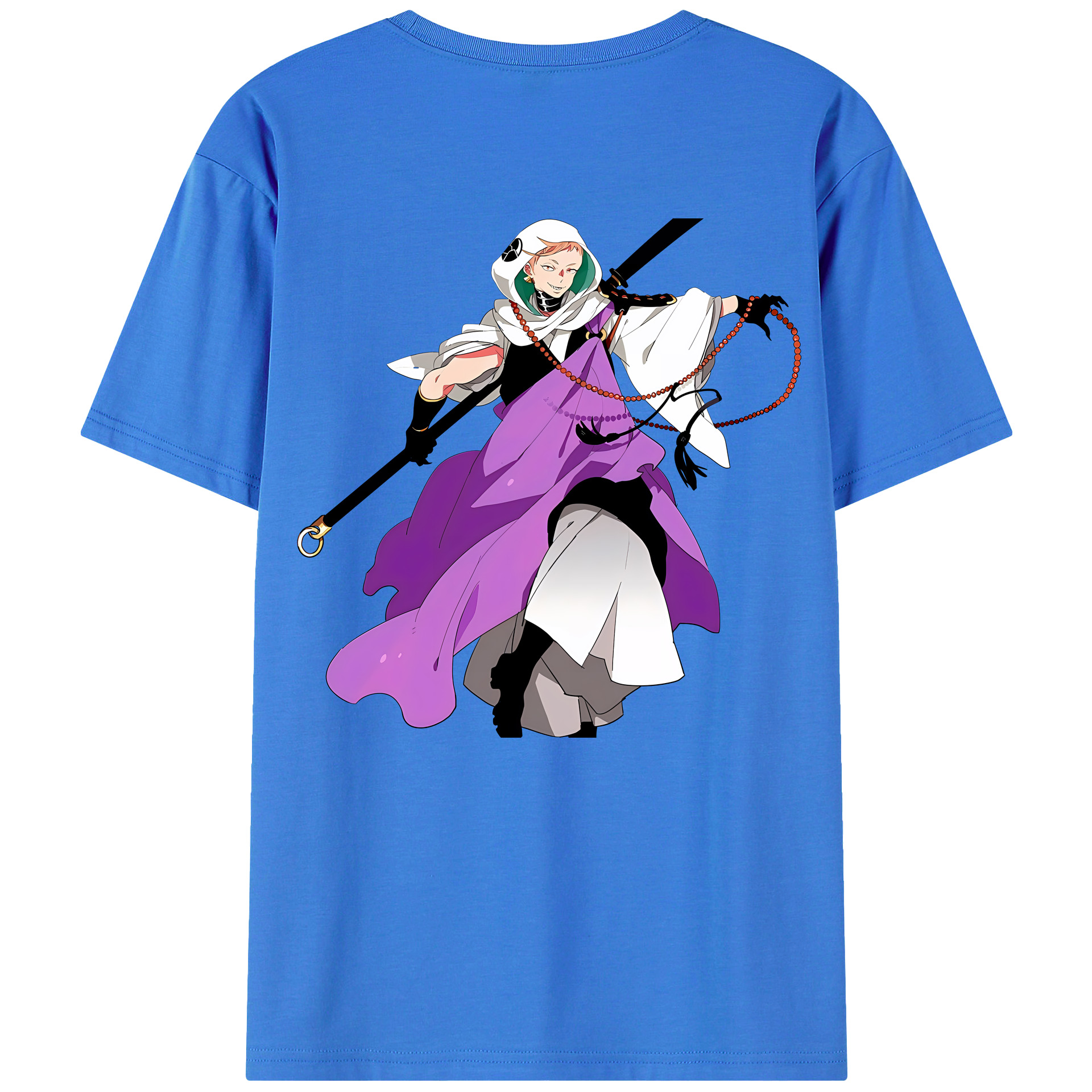 （画像用） 刀剣乱舞 Touken Ranbu 綿100％ メンズ半袖Tシャツ（バックプリント） 通気性