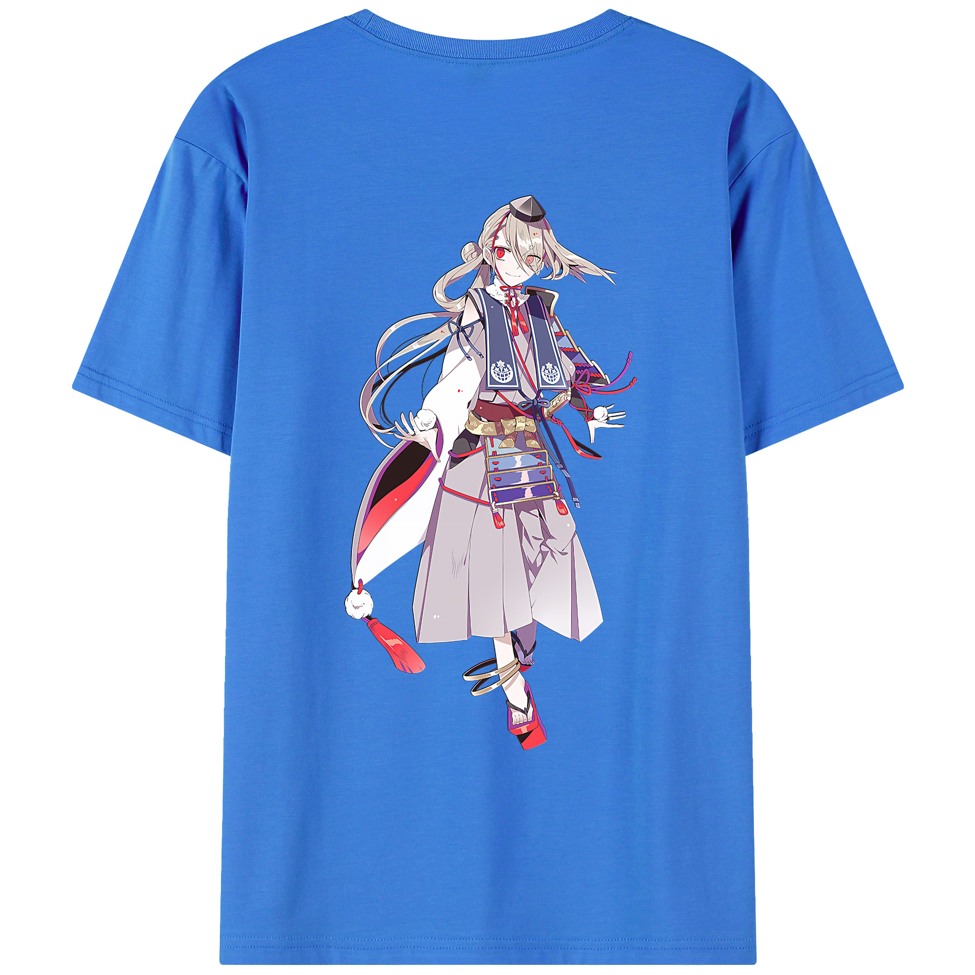 （画像用） 刀剣乱舞 Touken Ranbu 綿100％ メンズ半袖Tシャツ（バックプリント） 通気性