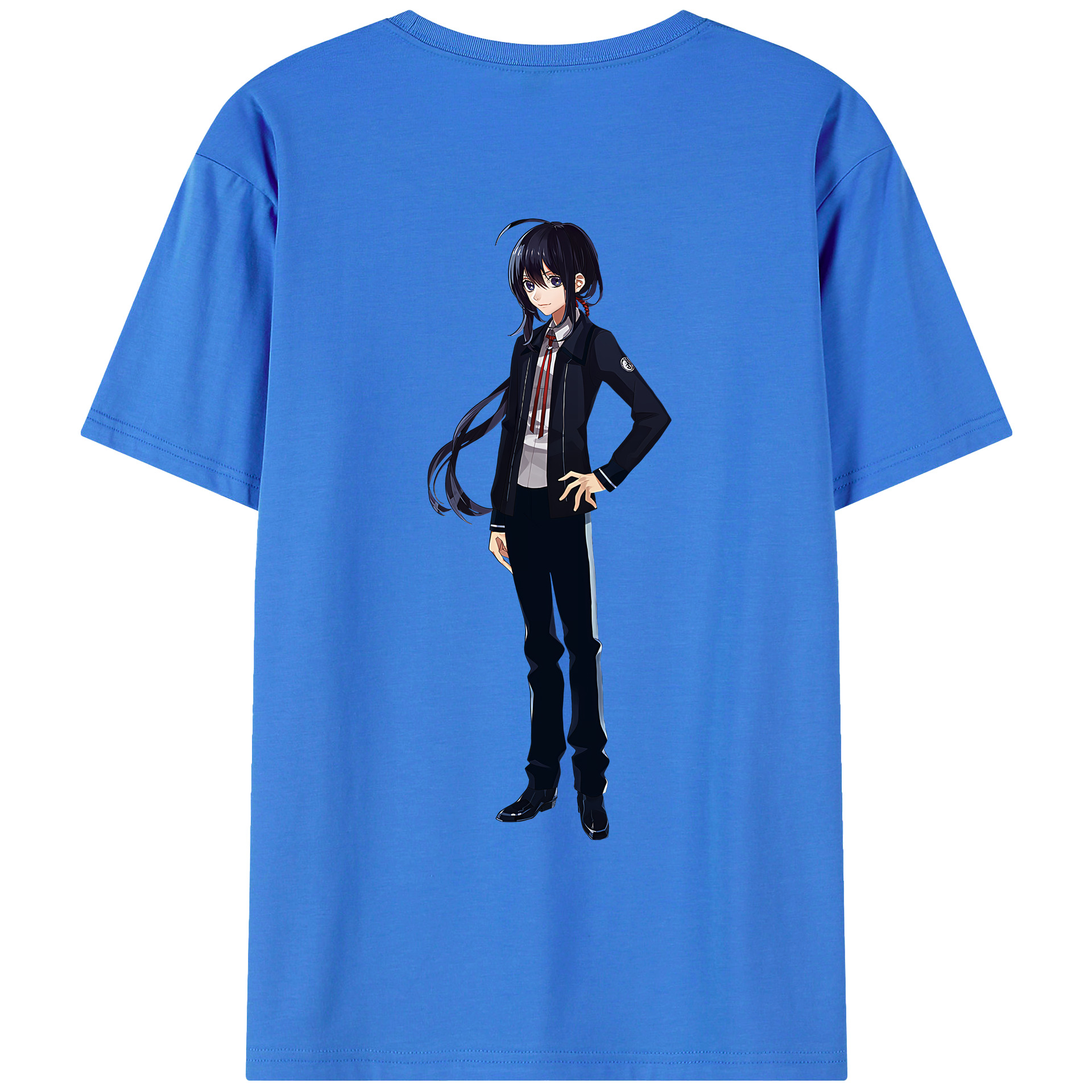 （画像用） 刀剣乱舞 Touken Ranbu 綿100％ メンズ半袖Tシャツ（バックプリント） 通気性