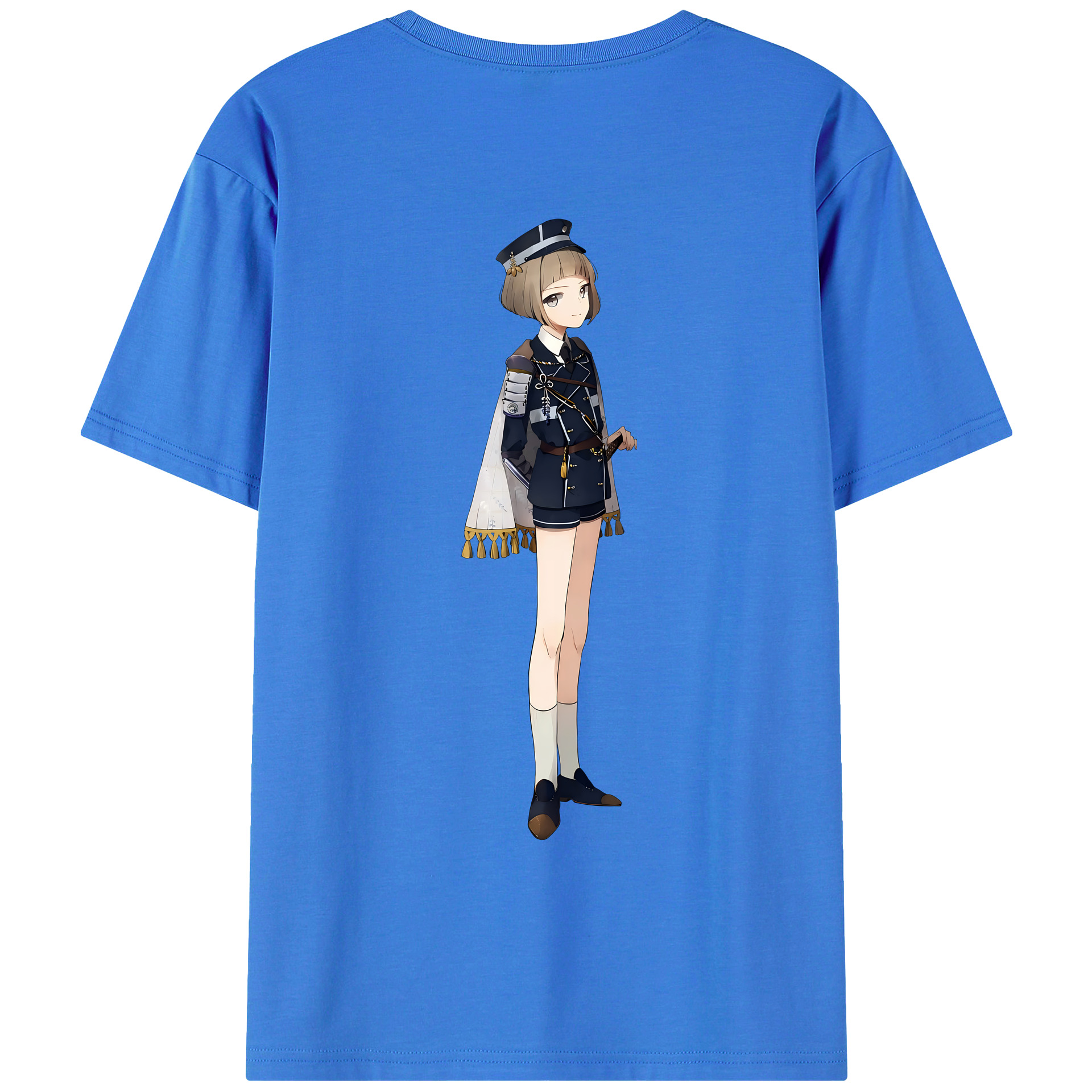 （画像用） 刀剣乱舞 Touken Ranbu 綿100％ メンズ半袖Tシャツ（バックプリント） 通気性