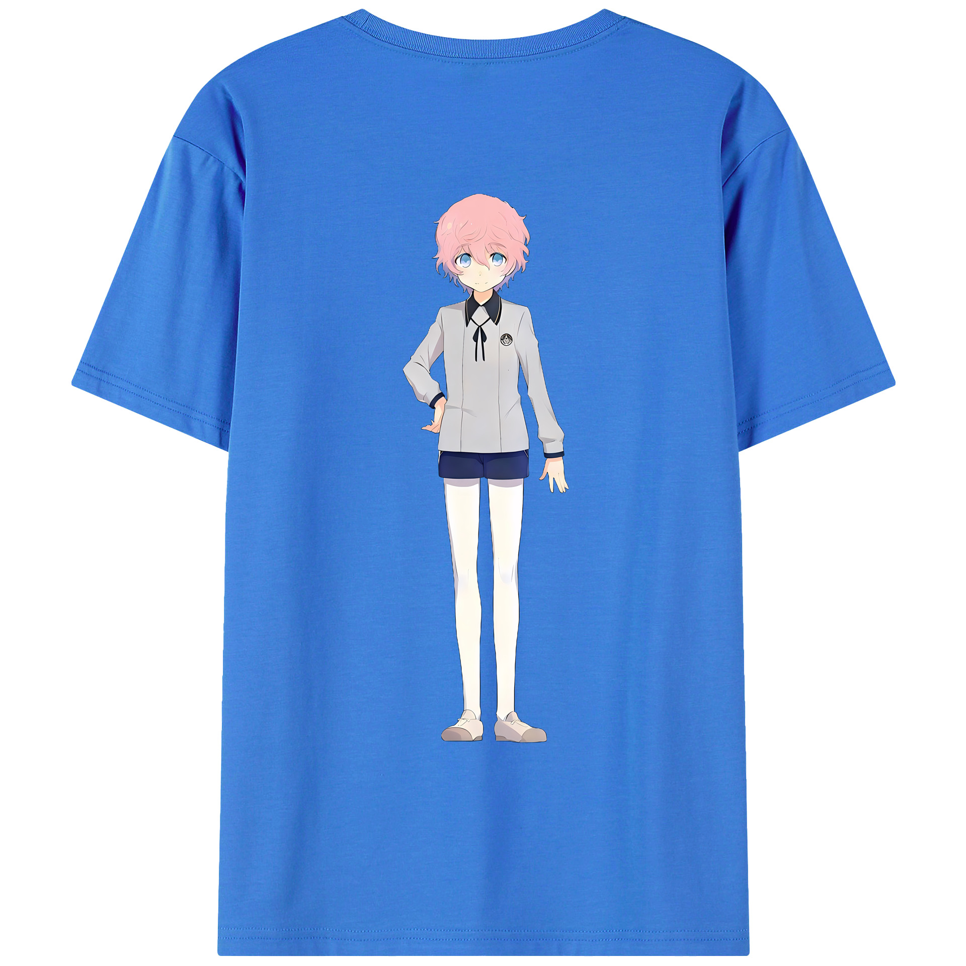 （画像用） 刀剣乱舞 Touken Ranbu 綿100％ メンズ半袖Tシャツ（バックプリント） 通気性