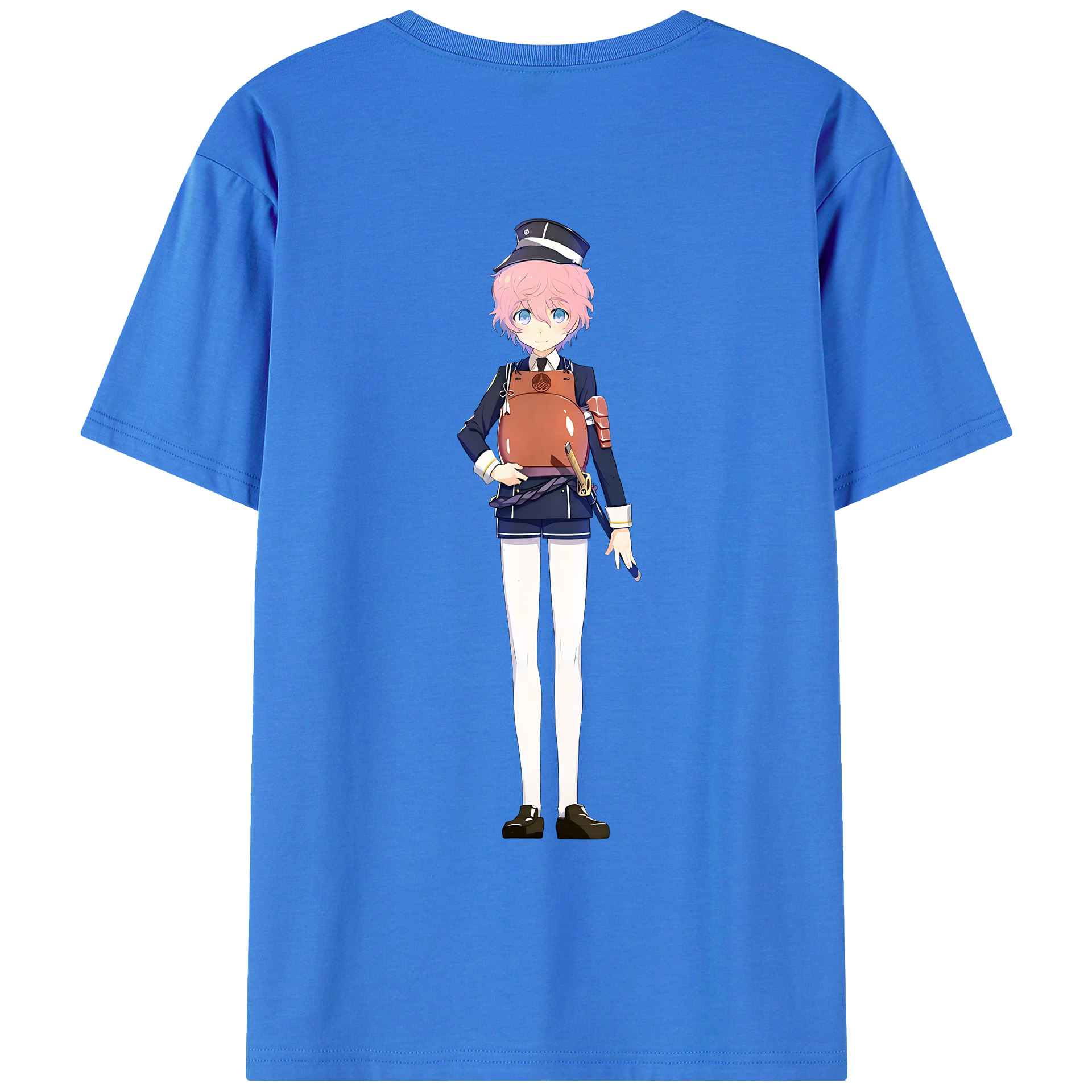 （画像用） 刀剣乱舞 Touken Ranbu 綿100％ メンズ半袖Tシャツ（バックプリント） 通気性