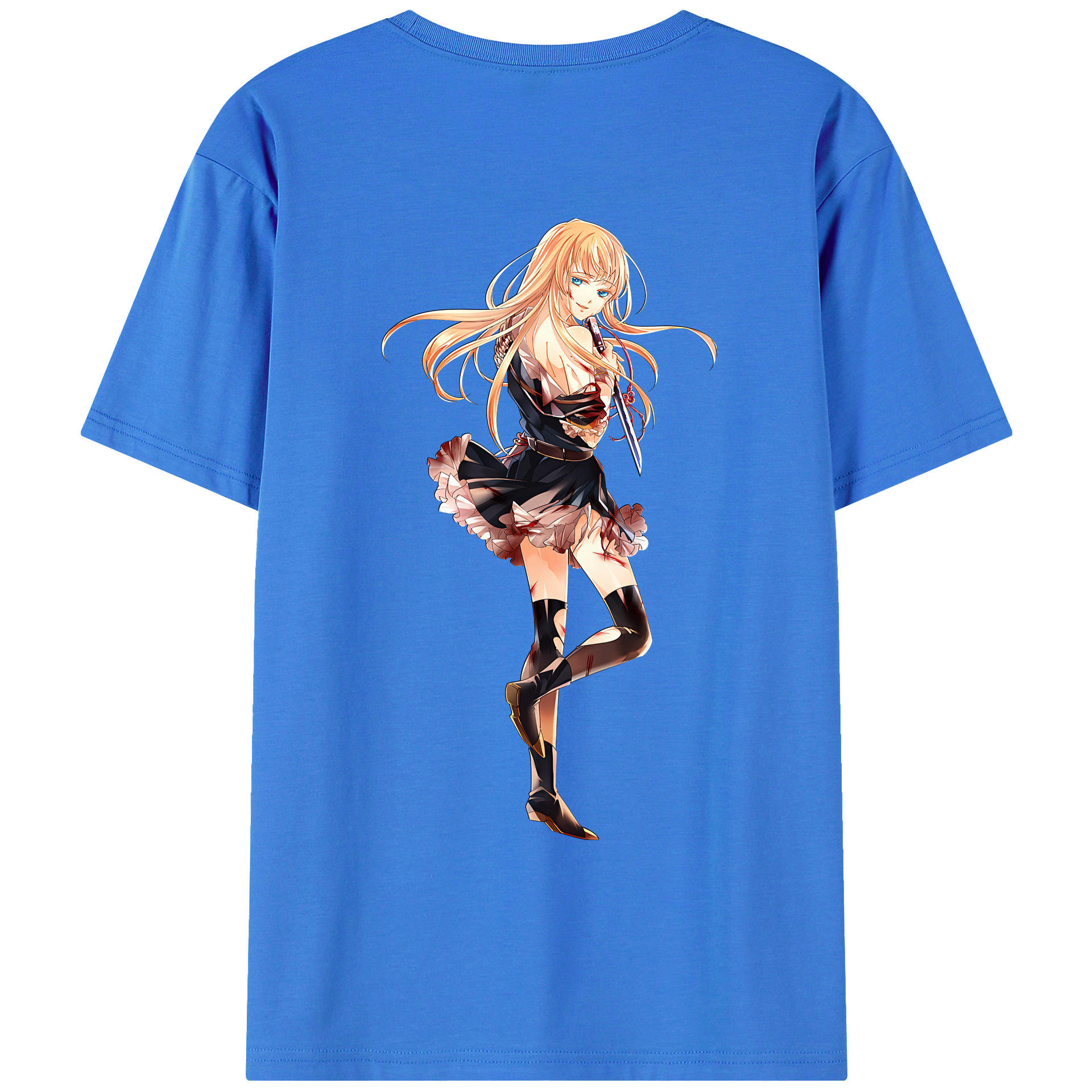 （画像用） 刀剣乱舞 Touken Ranbu 綿100％ メンズ半袖Tシャツ（バックプリント） 通気性