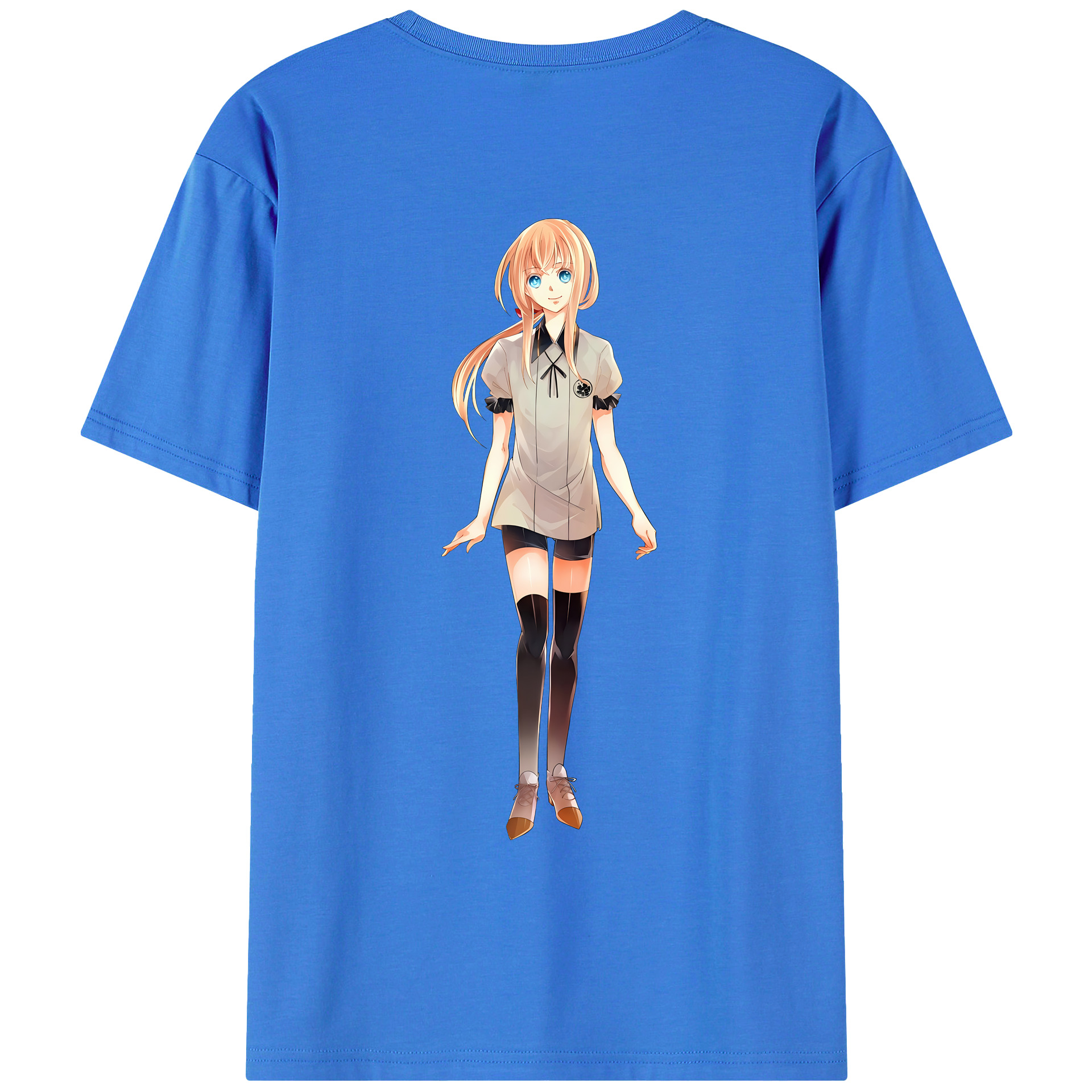 （画像用） 刀剣乱舞 Touken Ranbu 綿100％ メンズ半袖Tシャツ（バックプリント） 通気性