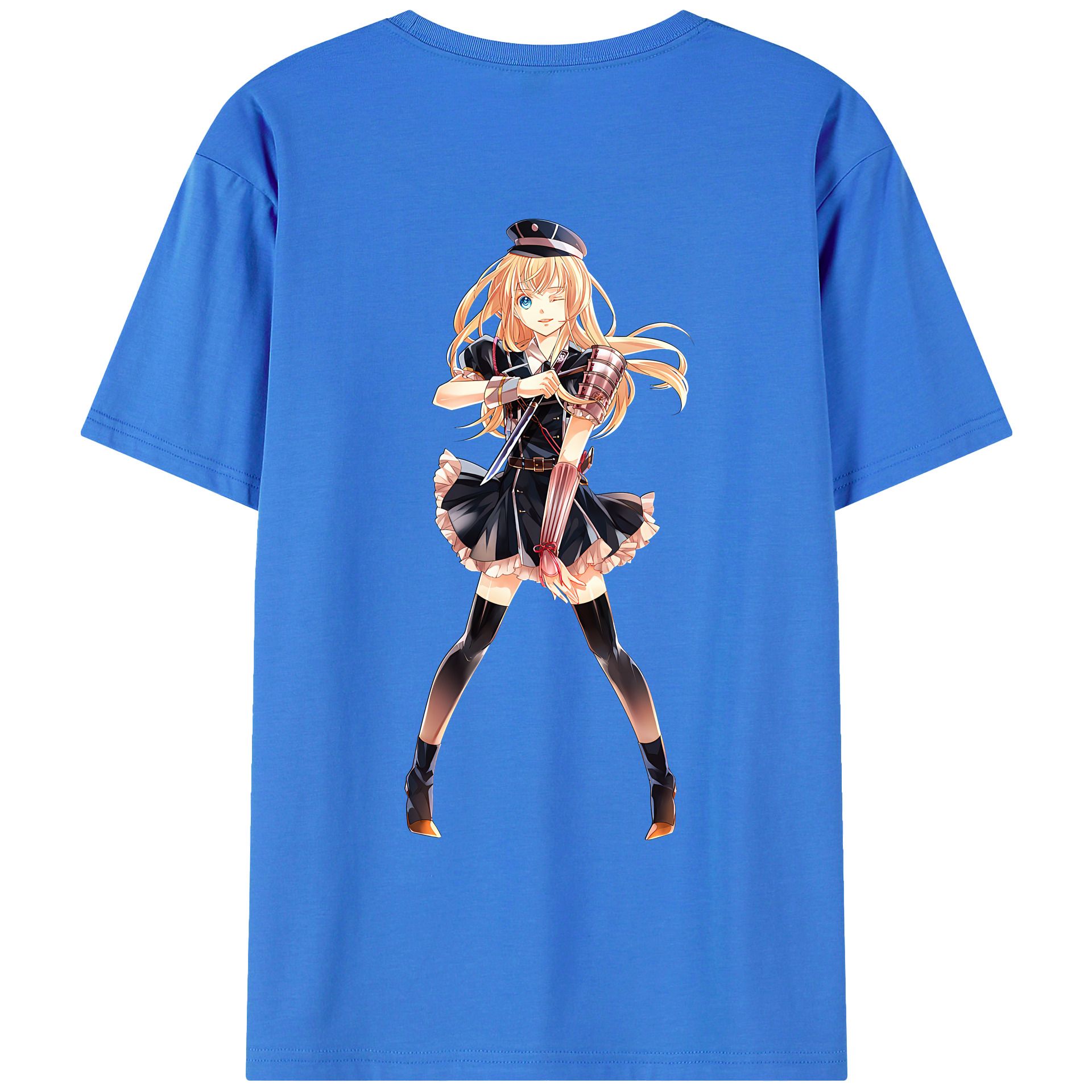 （画像用） 刀剣乱舞 Touken Ranbu 綿100％ メンズ半袖Tシャツ（バックプリント） 通気性