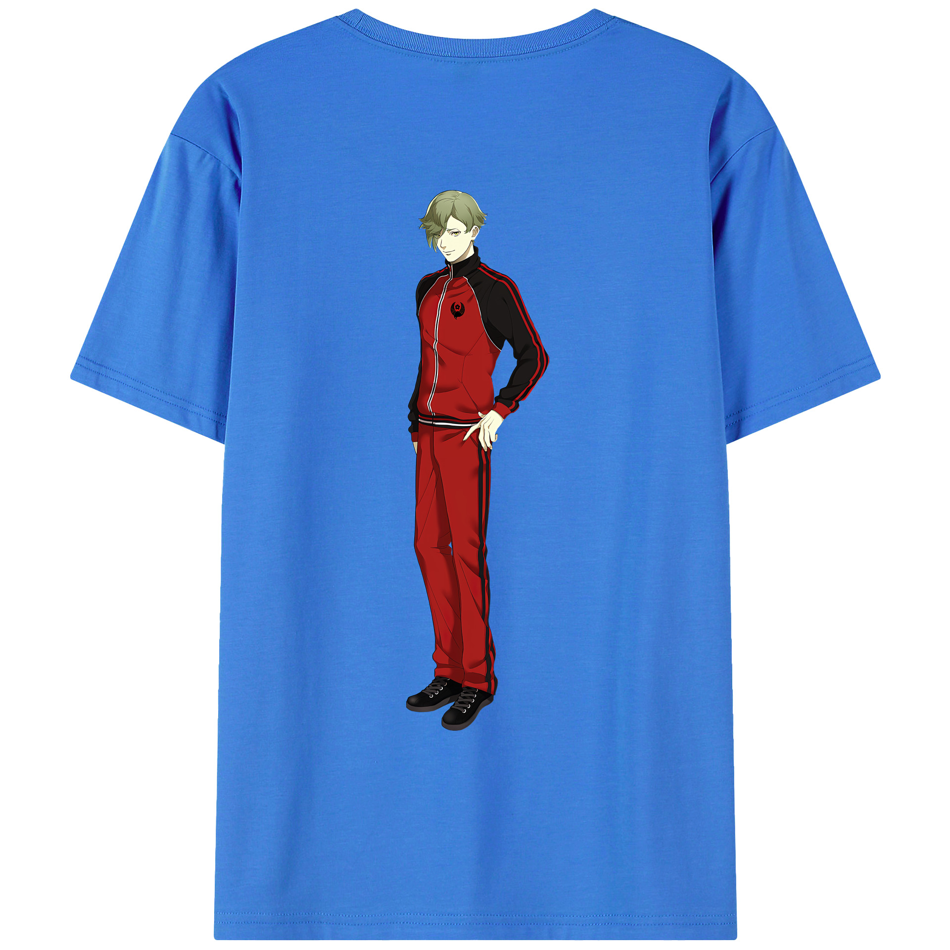 （画像用） 刀剣乱舞 Touken Ranbu 綿100％ メンズ半袖Tシャツ（バックプリント） 通気性