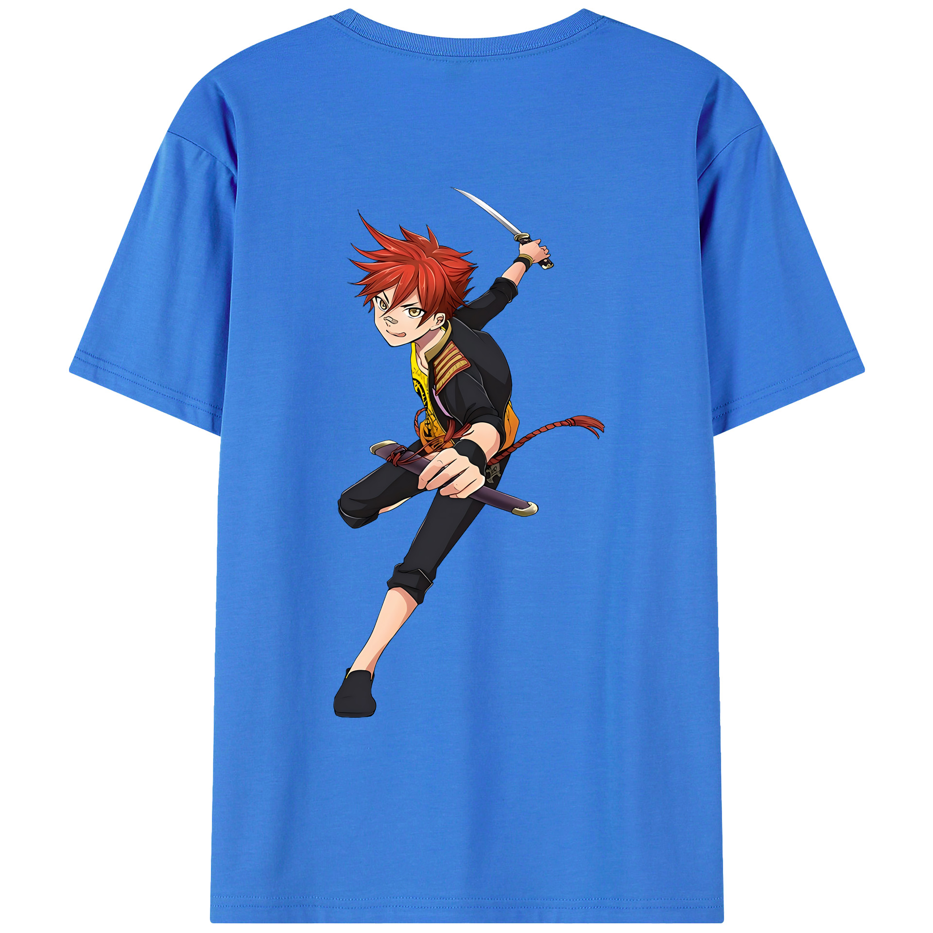 （画像用） 刀剣乱舞 Touken Ranbu 綿100％ メンズ半袖Tシャツ（バックプリント） 通気性