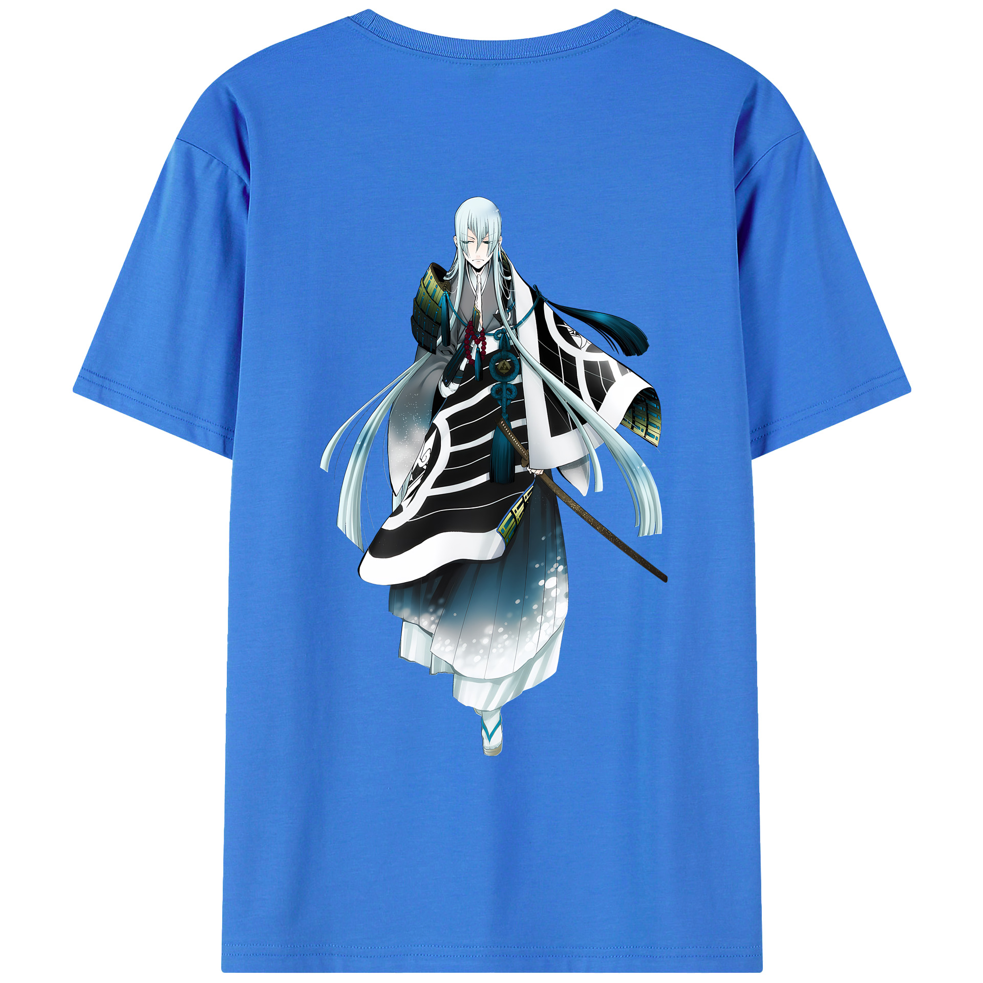 （画像用） 刀剣乱舞 Touken Ranbu 綿100％ メンズ半袖Tシャツ（バックプリント） 通気性