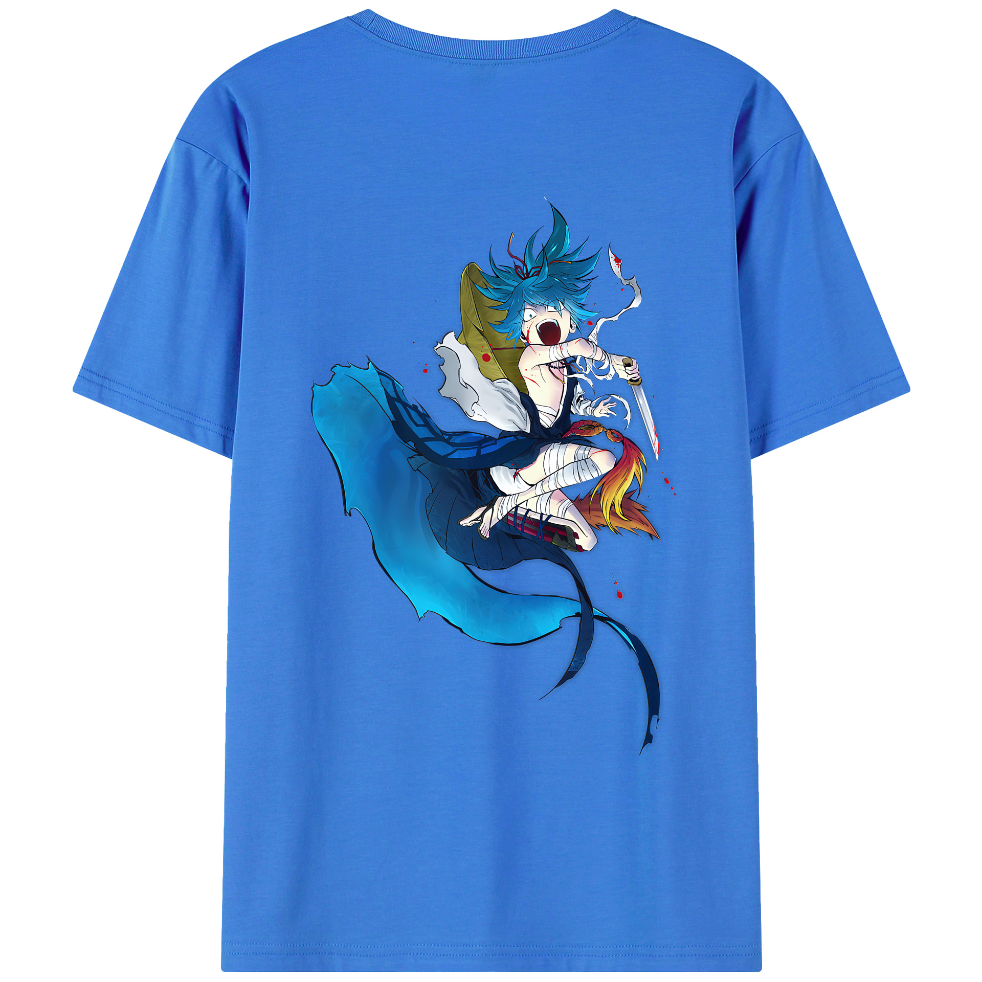 （画像用） 刀剣乱舞 Touken Ranbu 綿100％ メンズ半袖Tシャツ（バックプリント） 通気性