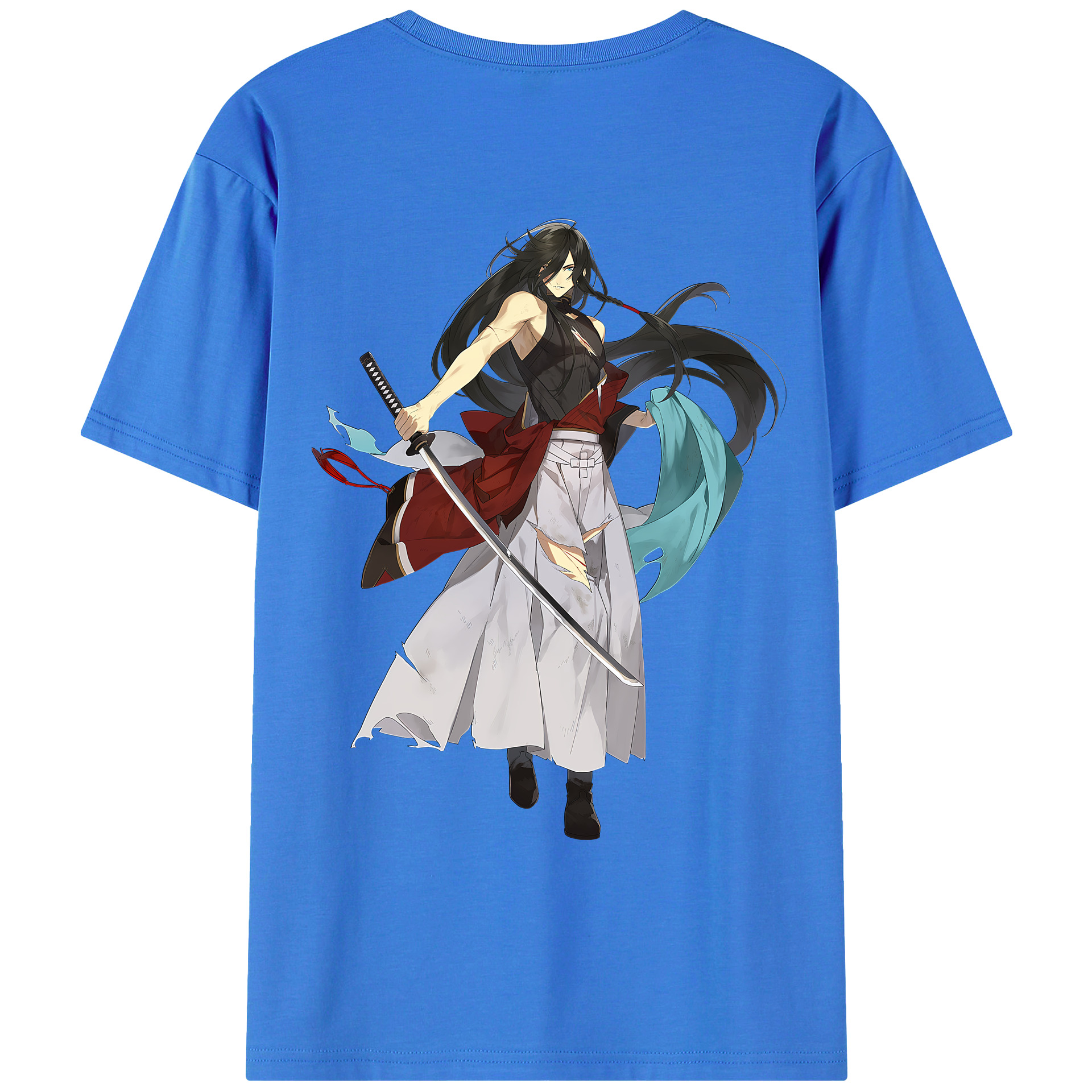 （画像用） 刀剣乱舞 Touken Ranbu 綿100％ メンズ半袖Tシャツ（バックプリント） 通気性