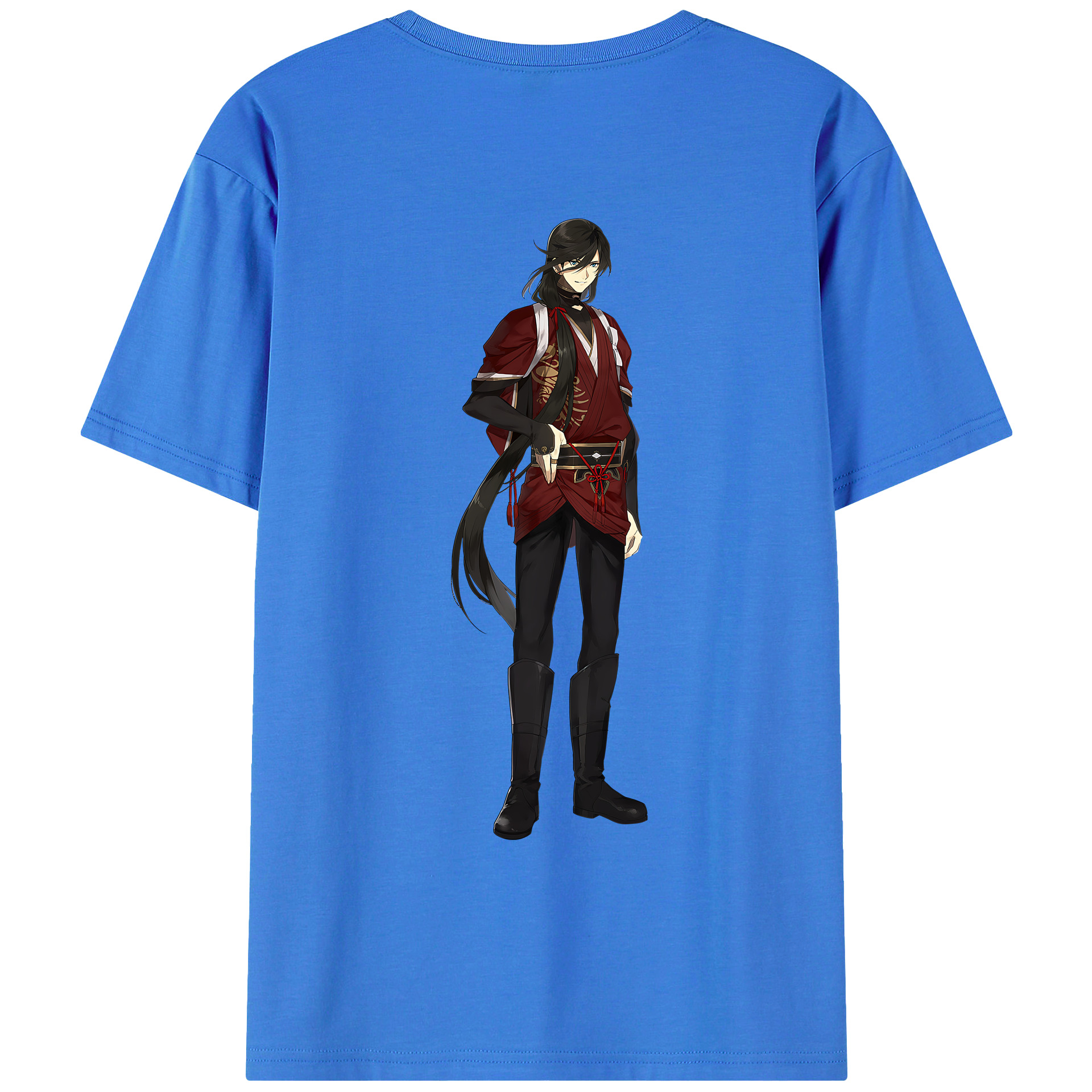 （画像用） 刀剣乱舞 Touken Ranbu 綿100％ メンズ半袖Tシャツ（バックプリント） 通気性
