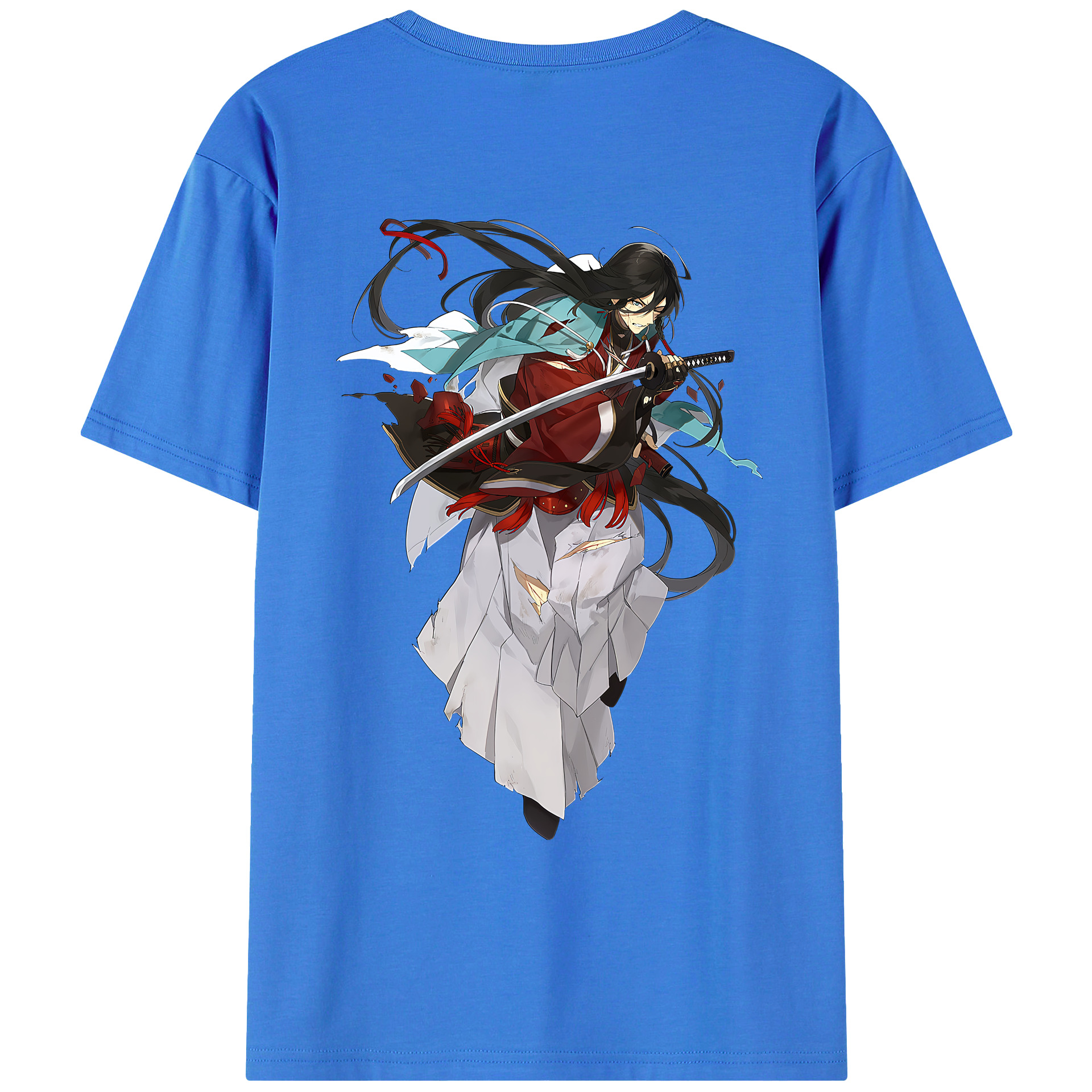 （画像用） 刀剣乱舞 Touken Ranbu 綿100％ メンズ半袖Tシャツ（バックプリント） 通気性
