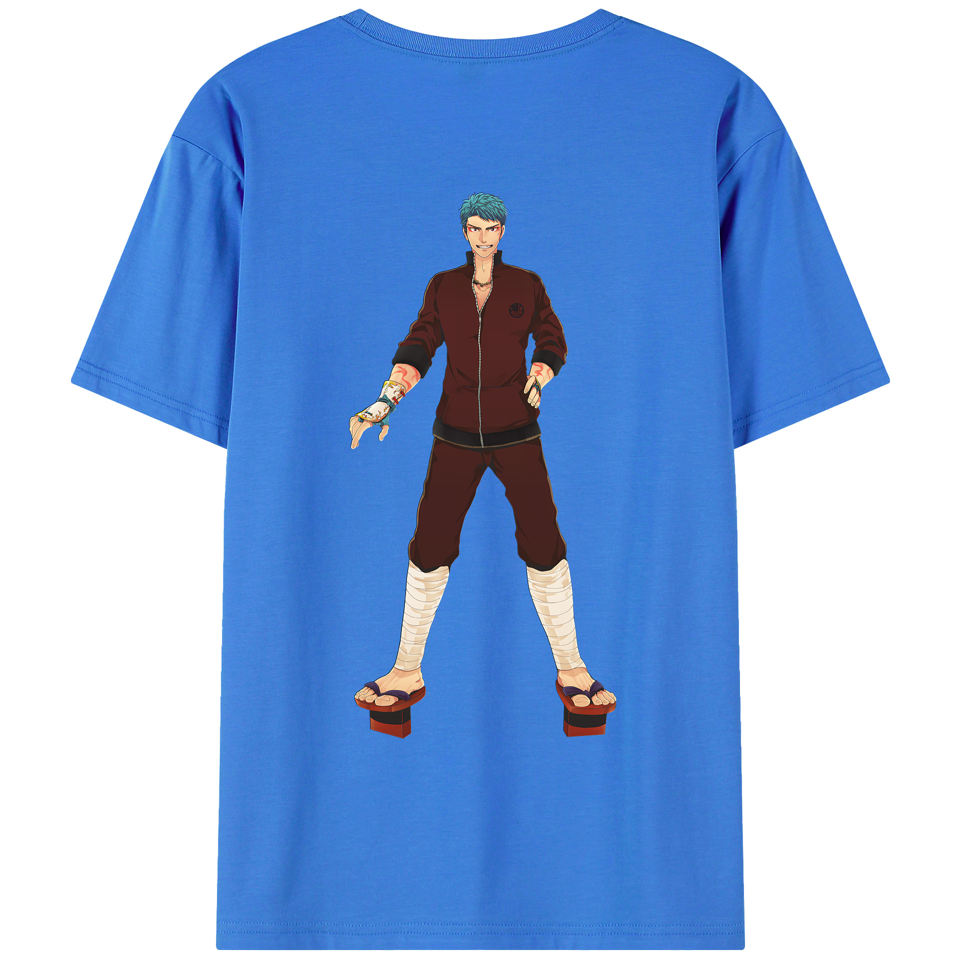 （画像用） 刀剣乱舞 Touken Ranbu 綿100％ メンズ半袖Tシャツ（バックプリント） 通気性